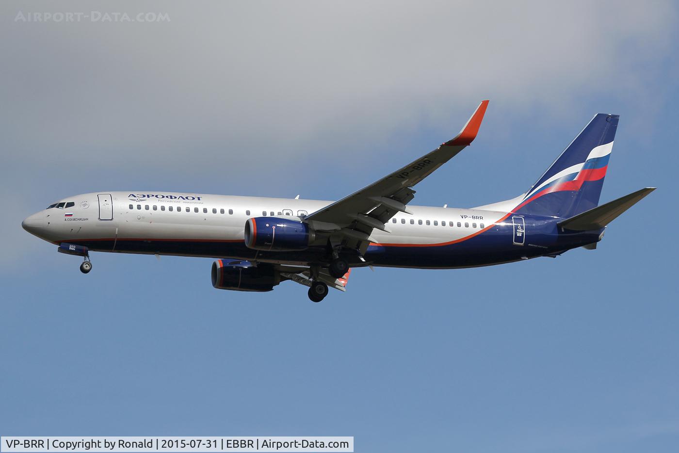 VP-BRR, 2013 Boeing 737-8LJ C/N 41197, at bru