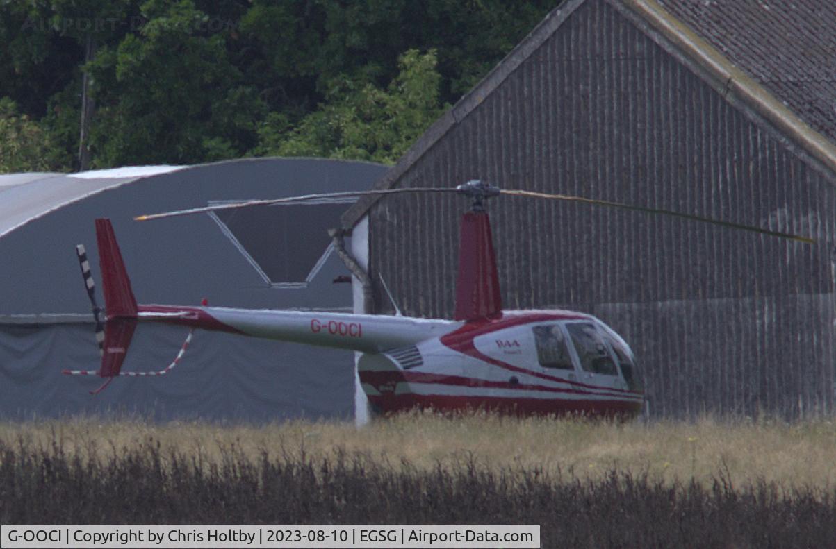 G-OOCI, 2006 Robinson R44 C/N 1620, Parked at Stapleford Tawney Airfield, Essex