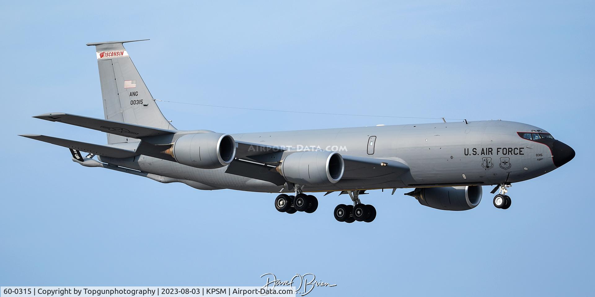 60-0315, 1960 Boeing KC-135R Stratotanker C/N 18090, EPIC31 returning from its CAP sortie over DE