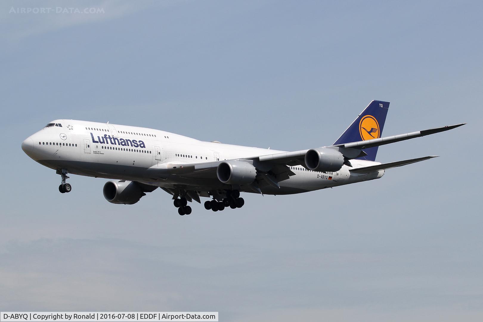 D-ABYQ, 2014 Boeing 747-830 C/N 37840, at fra