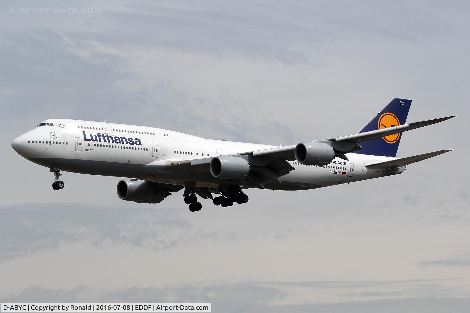 D-ABYC, 2012 Boeing 747-830 C/N 37828, at fra