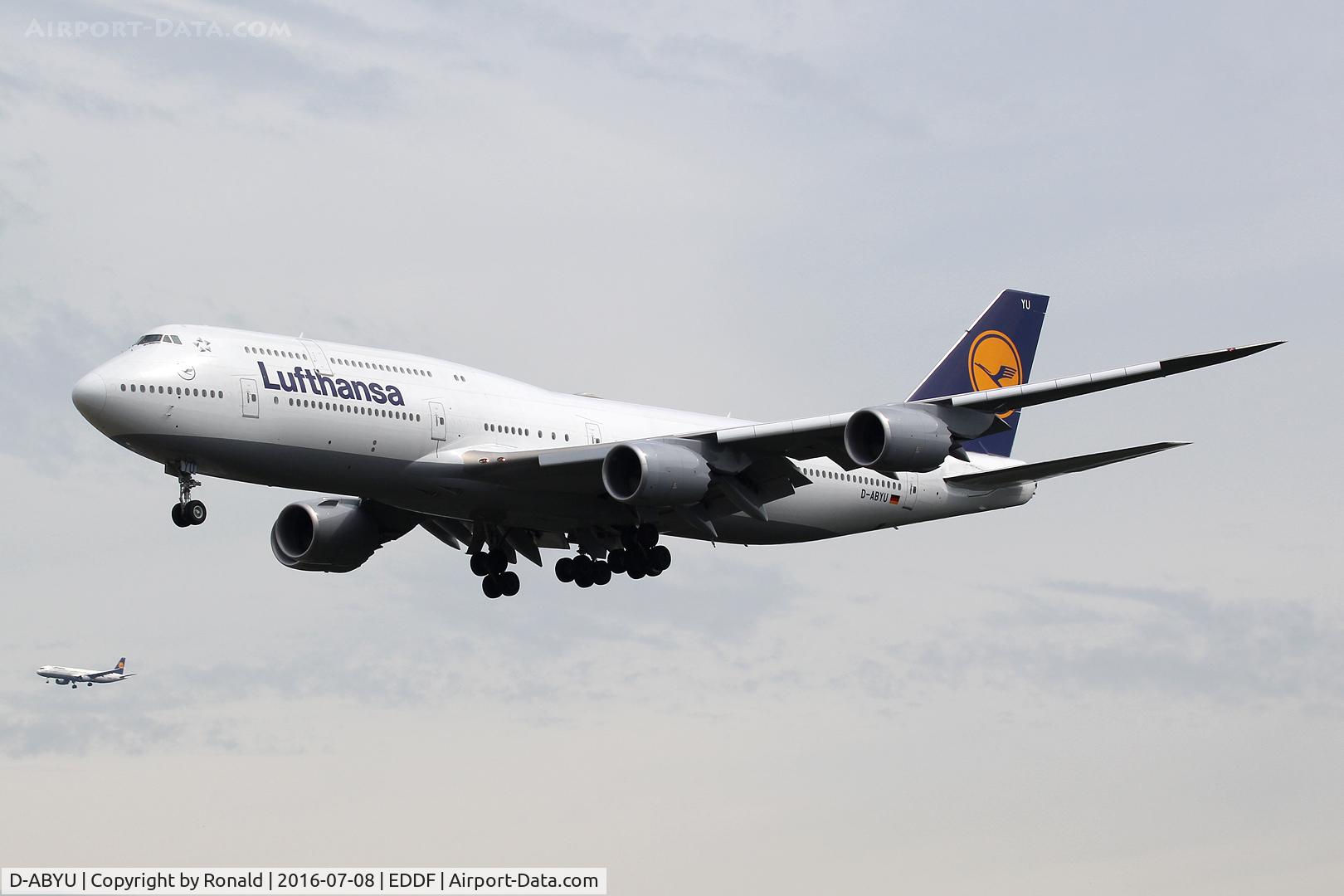 D-ABYU, 2015 Boeing 747-830 C/N 37845, at fra