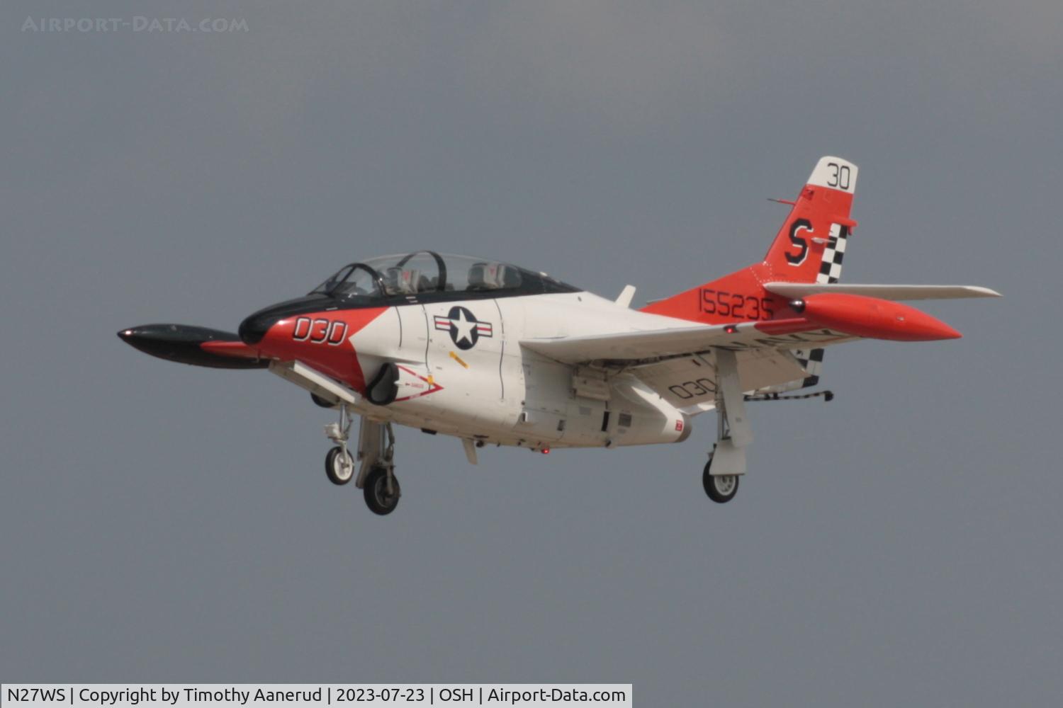 N27WS, North American T-2B Buckeye C/N 310-30, North American T-2B Buckeye, c/n: 310-30, AirVenture 2023