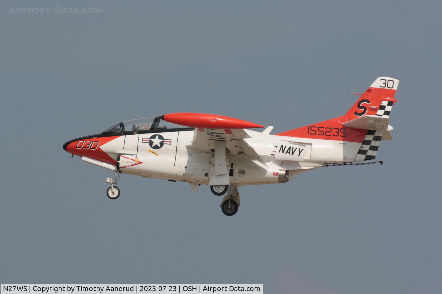 N27WS, North American T-2B Buckeye C/N 310-30, North American T-2B Buckeye, c/n: 310-30, AirVenture 2023