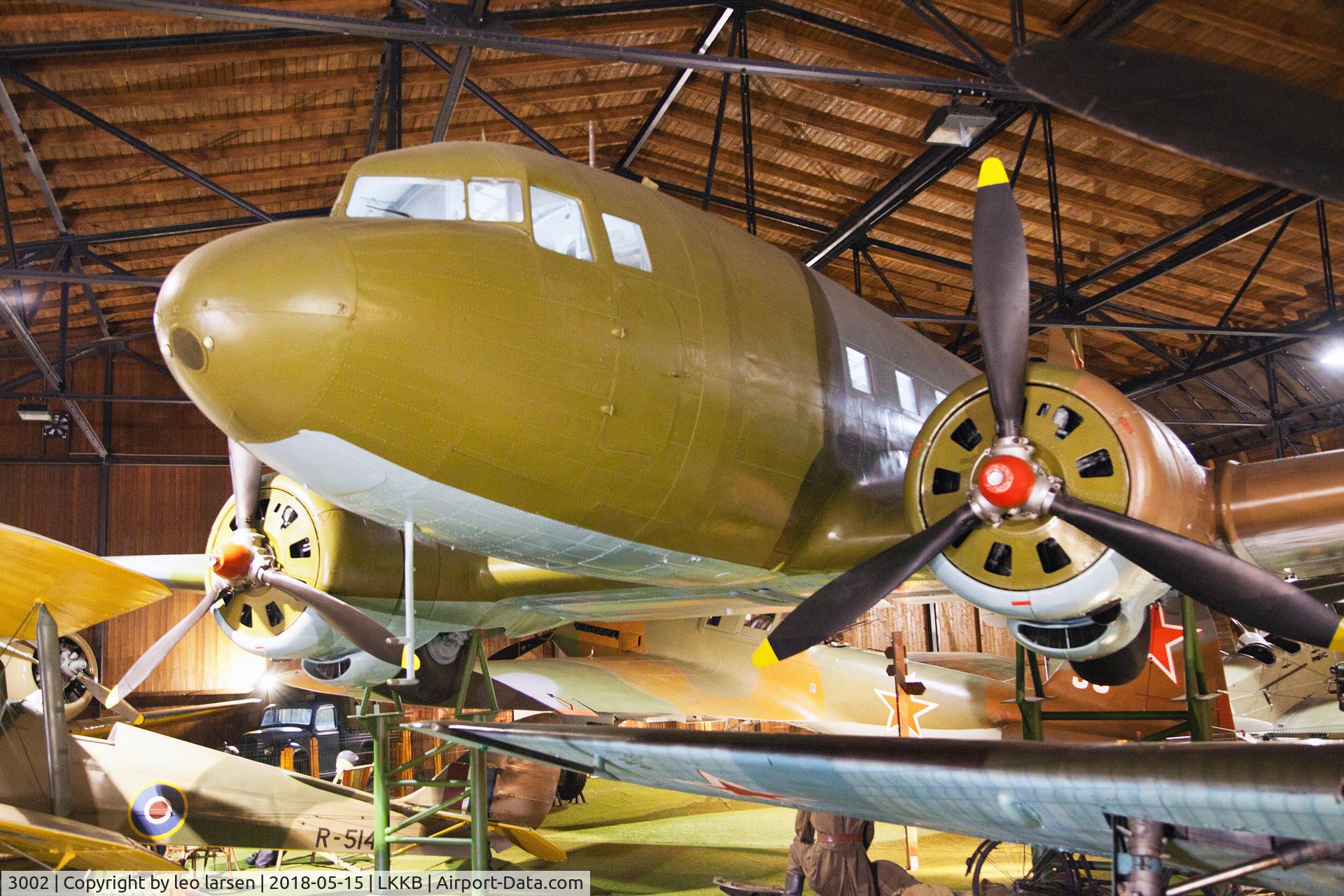 3002, 1952 Lisunov Li-2F Cab C/N 23443002, Letecke Museum Kbely 15.8.2018.With fake 7 white number
Soviet AF.Ex OK-GAH CSA del.21.10.1952,D-38 Czech AF and later 3002.WFU 7.1967