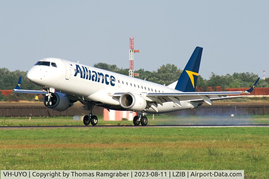 VH-UYO, 2007 Embraer ERJ 190-100 IGW C/N 19000098, Alliance Airlines Embraer 190-100(IGW)