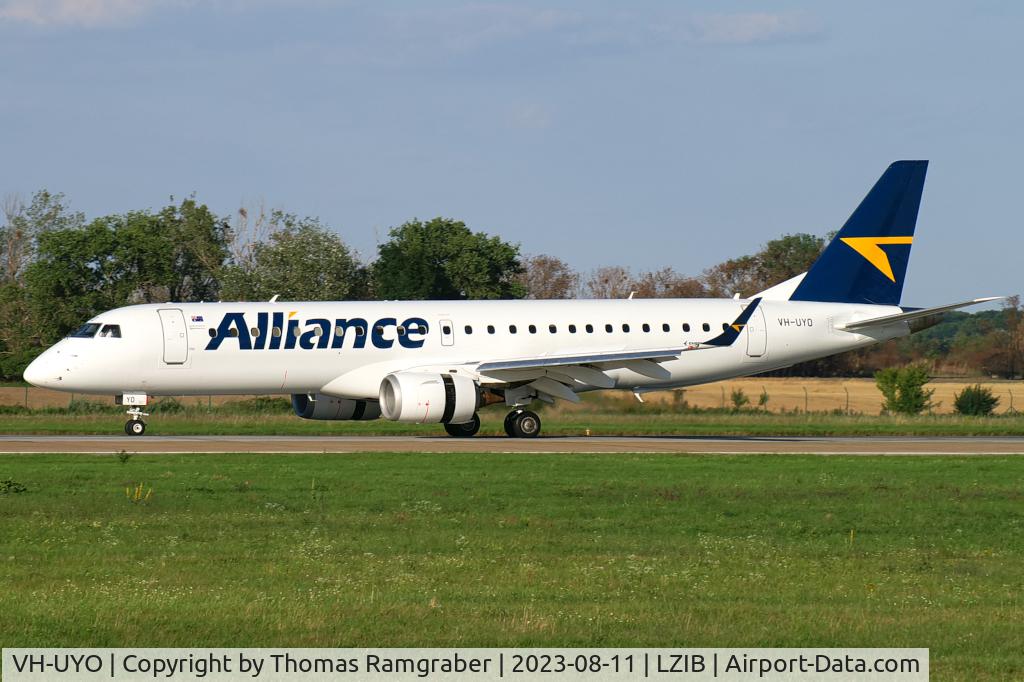 VH-UYO, 2007 Embraer ERJ 190-100 IGW C/N 19000098, Alliance Airlines Embraer 190-100(IGW)