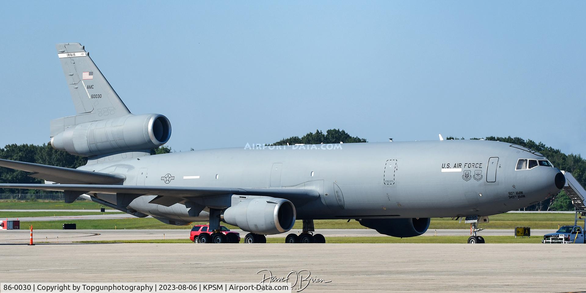 86-0030, 1986 McDonnell Douglas KC-10A Extender C/N 48243, GOLD12 on the ramp
