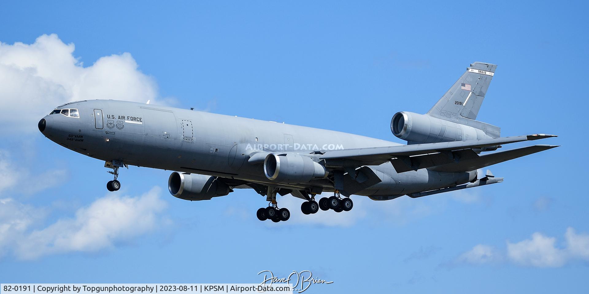 82-0191, 1983 McDonnell Douglas KC-10A Extender C/N 48213, 60th AMW