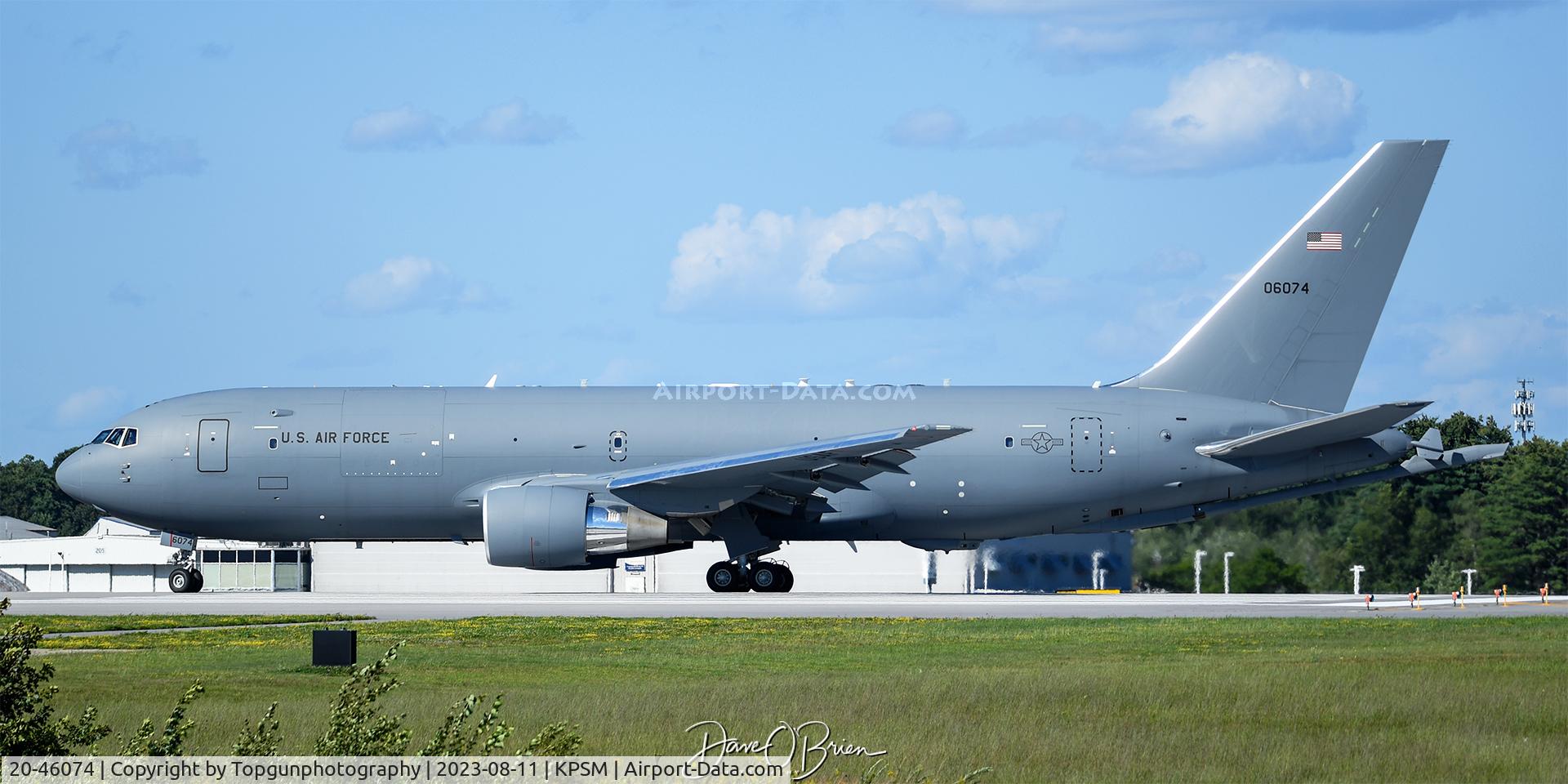 20-46074, 2021 Boeing KC-46A Pegasus C/N 1259, NICE14 taking RW34