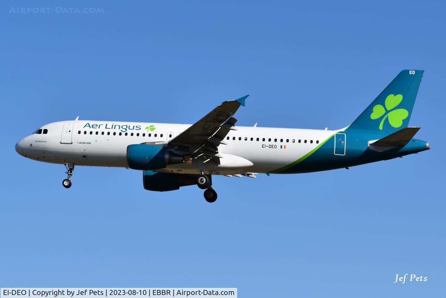EI-DEO, 2005 Airbus A320-214 C/N 2486, Landing at Brussels Airport.