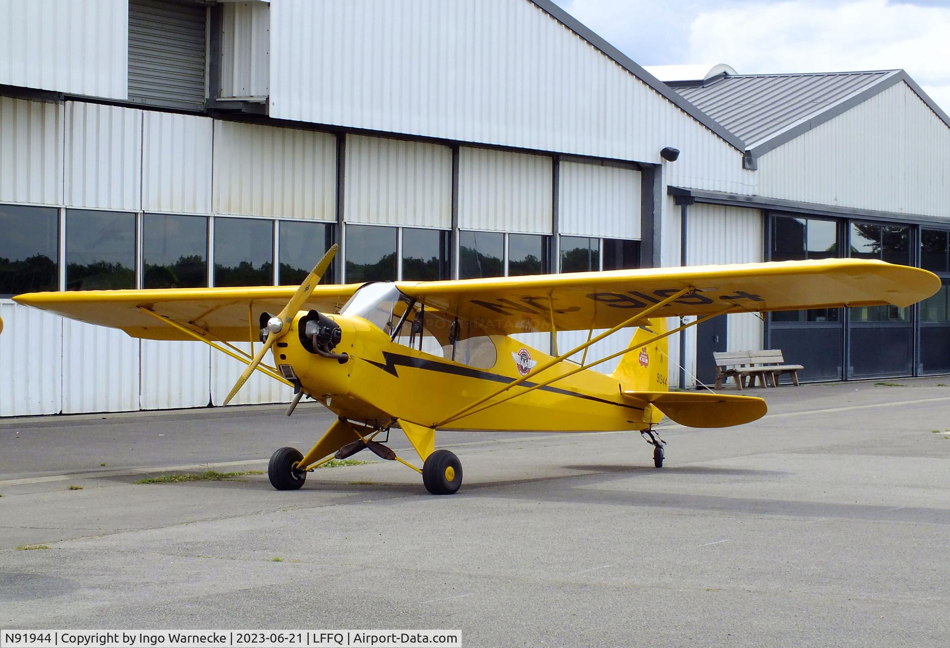 N91944, Piper J3C-65 Cub C/N 18445, Piper J3C-65 Cub at the Musee Volant Salis/Aero Vintage Academy, Cerny