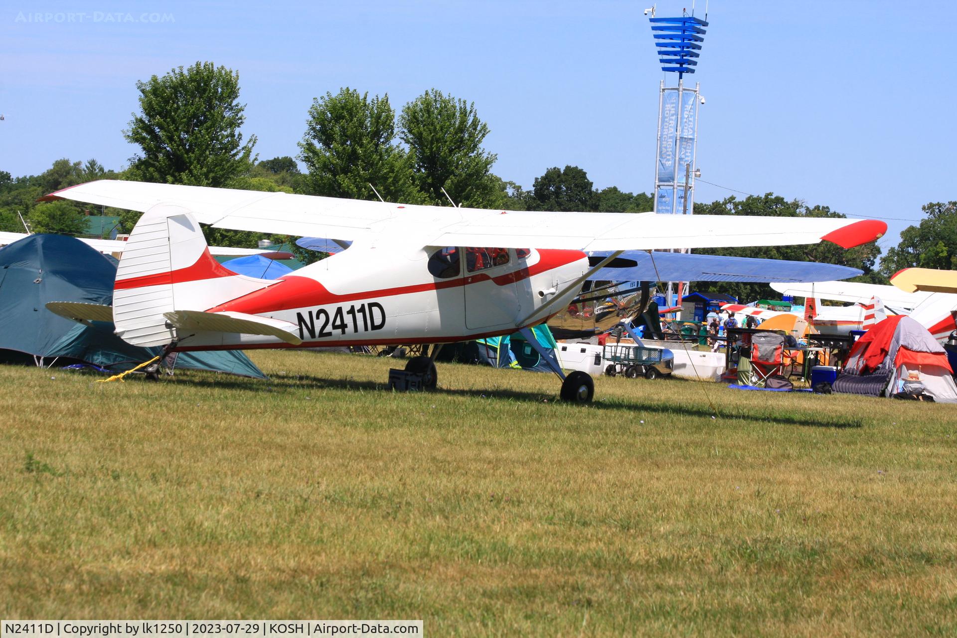 N2411D, 1952 Cessna 170B C/N 20563, This Cessna 170 was at EAA AirVenture 2023