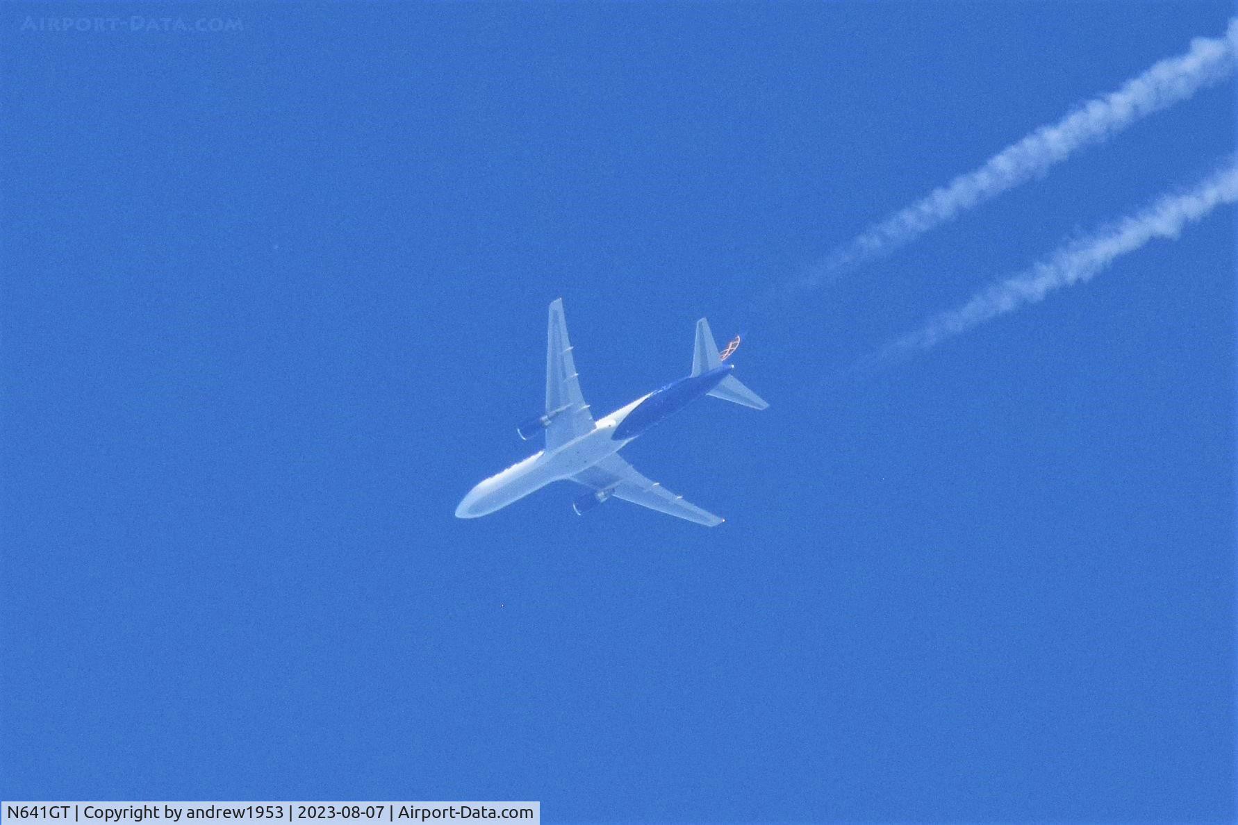 N641GT, Boeing 767-38E C/N 25132, N641GT over the Bristol Channel.