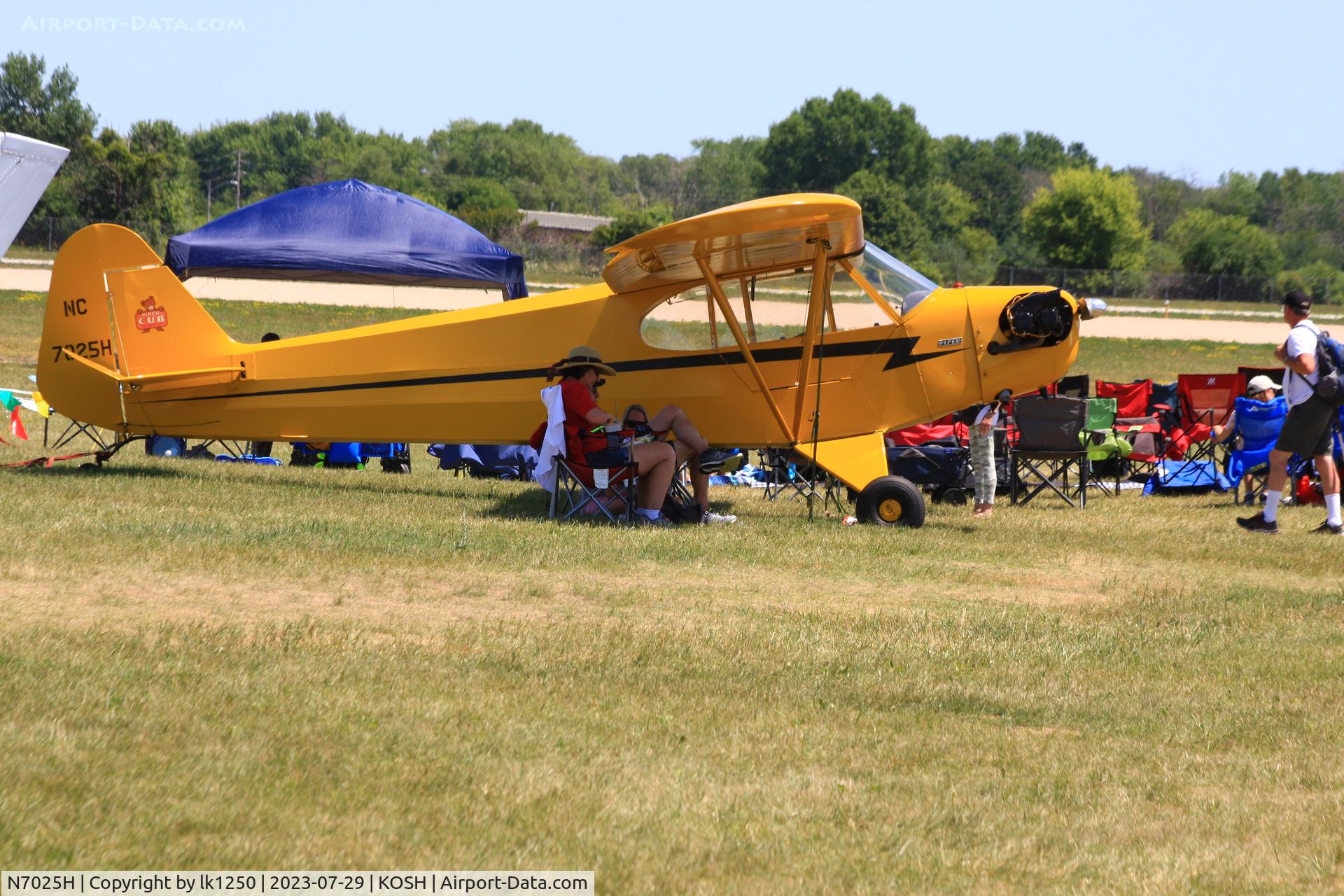 N7025H, 1946 Piper J3C-65 Cub C/N 20270, This Piper Cub was at EAA AirVenture 2023