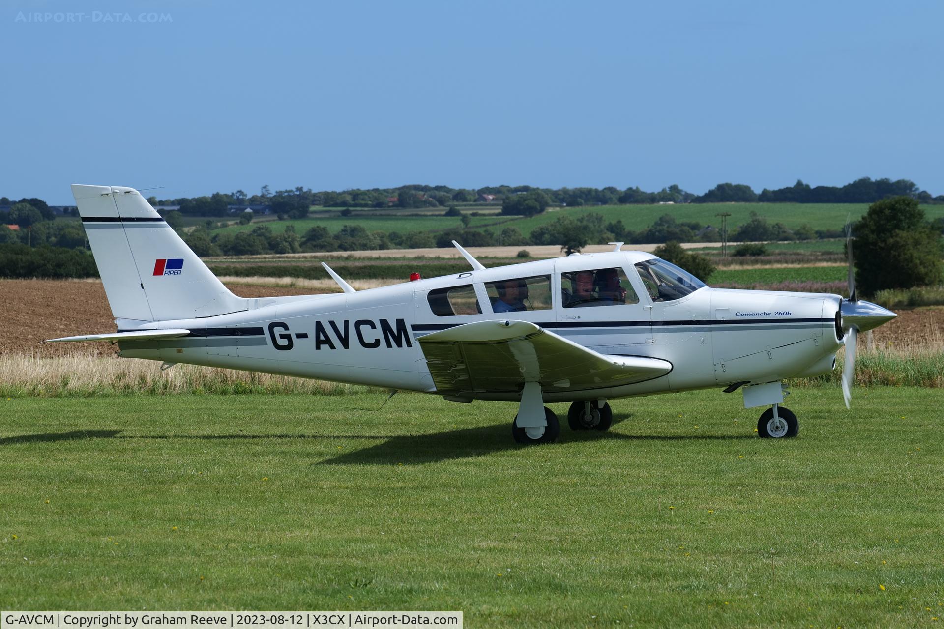 G-AVCM, 1966 Piper PA-24-260 Comanche B C/N 24-4520, Just landed at Northrepps.
