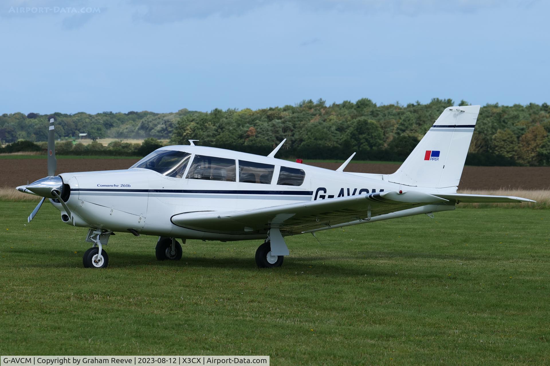 G-AVCM, 1966 Piper PA-24-260 Comanche B C/N 24-4520, Just landed at Northrepps.