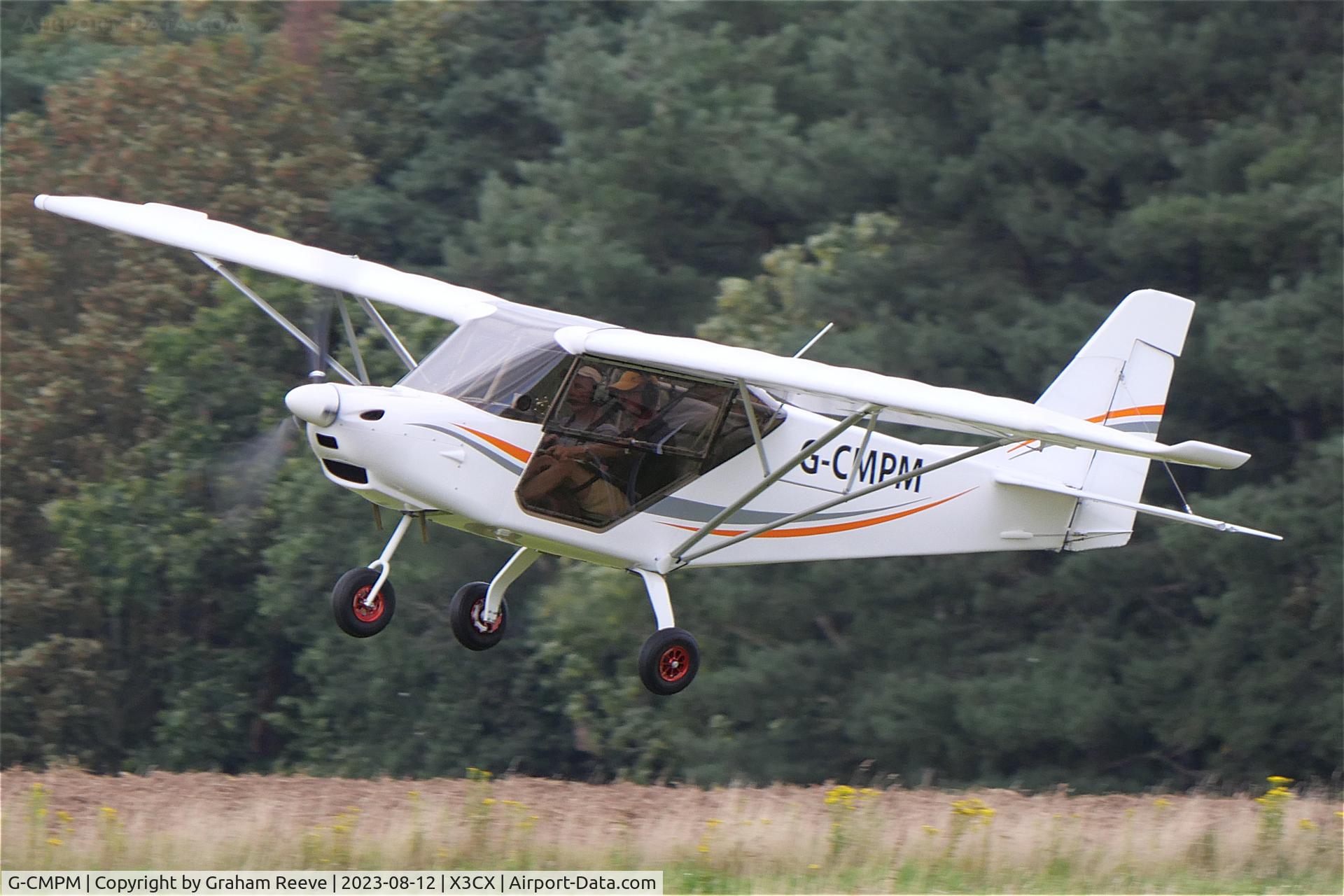 G-CMPM, 2023 Flylight Airsports Ltd Skyranger Nynja C/N 365-20, Departing from Northrepps.