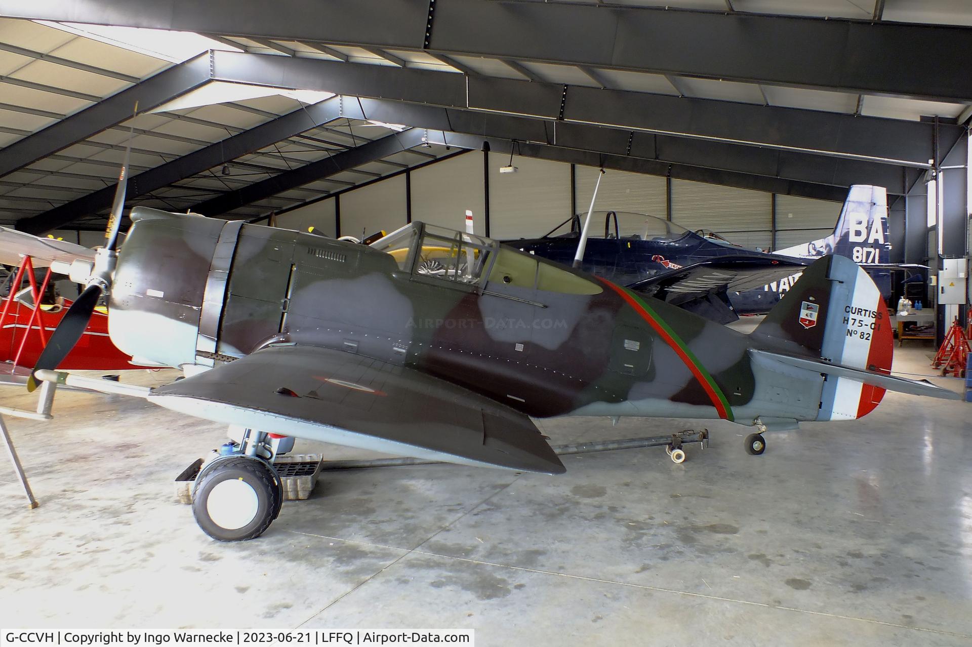G-CCVH, 1939 Curtiss H-75A-1 C/N 12881, Curtiss H-75A-1 Hawk at the Musee Volant Salis/Aero Vintage Academy, Cerny