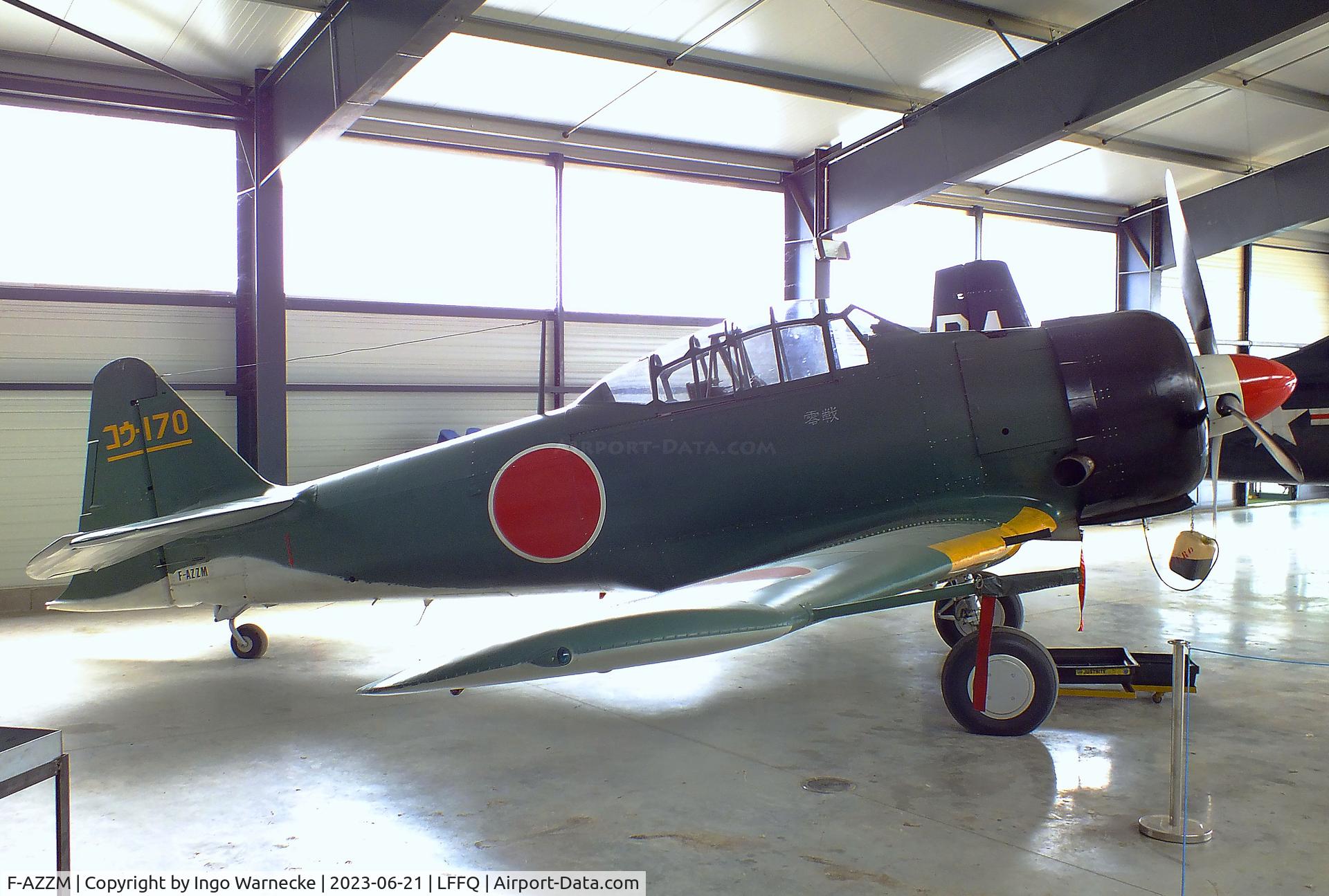 F-AZZM, 2000 North American AT-6B Texan C/N SA-32, North American AT-6B Texan (converted to A6M Zero-look-alike) at the Musee Volant Salis/Aero Vintage Academy, Cerny