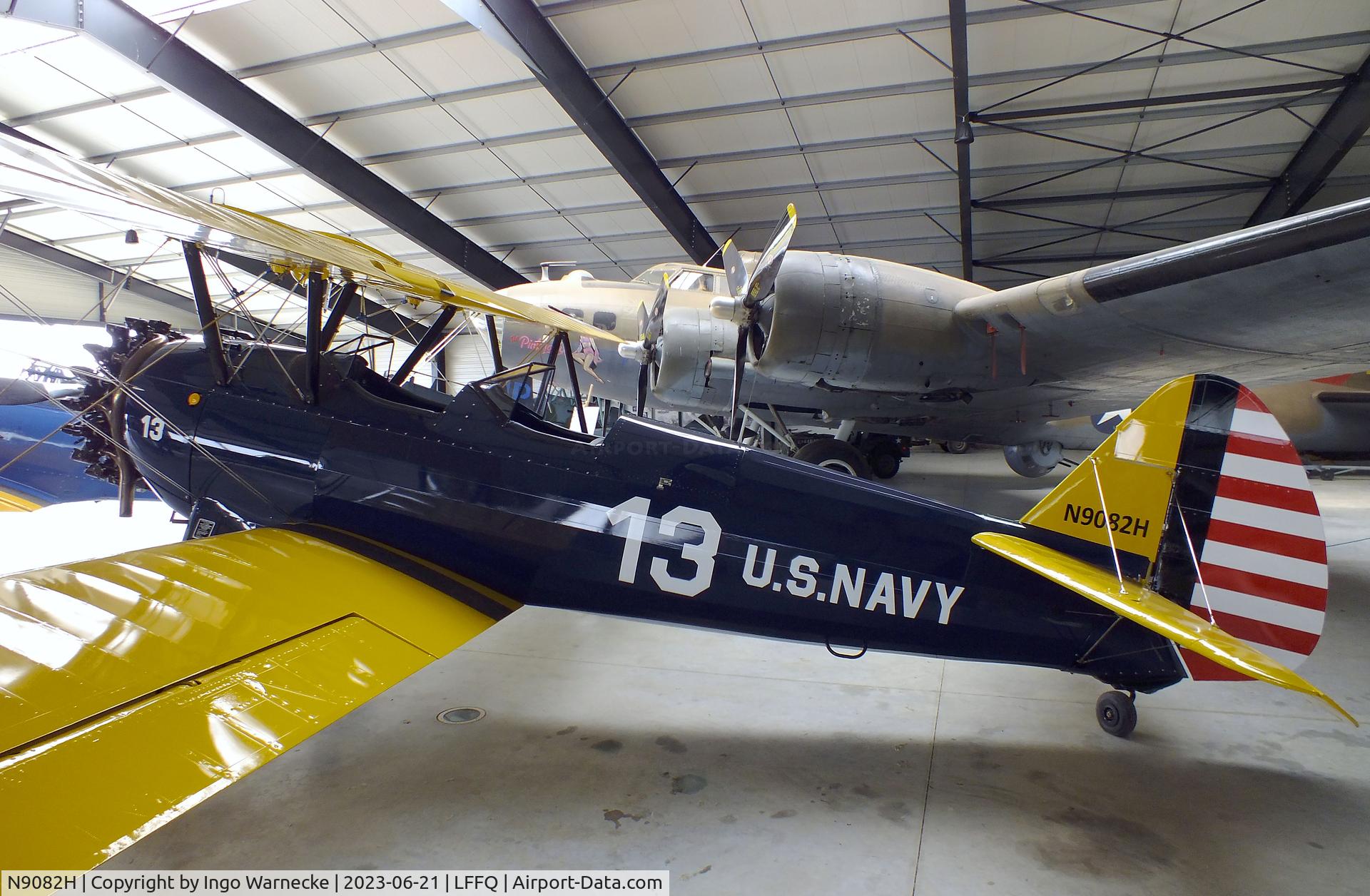 N9082H, 1943 Boeing A75 C/N 75-8564, Boeing (Stearman) A75 (N2S-5) at the Musee Volant Salis/Aero Vintage Academy, Cerny