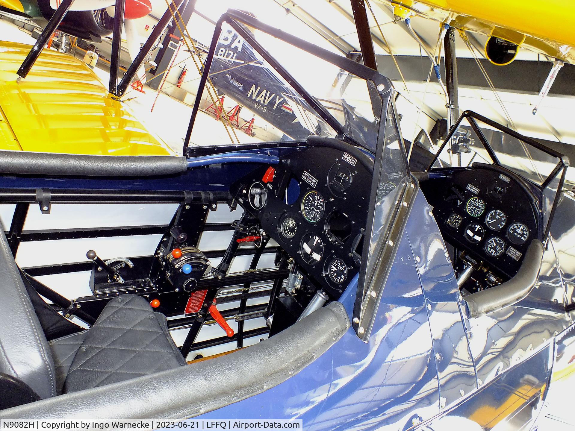 N9082H, 1943 Boeing A75 C/N 75-8564, Boeing (Stearman) A75 (N2S-5) at the Musee Volant Salis/Aero Vintage Academy, Cerny #c