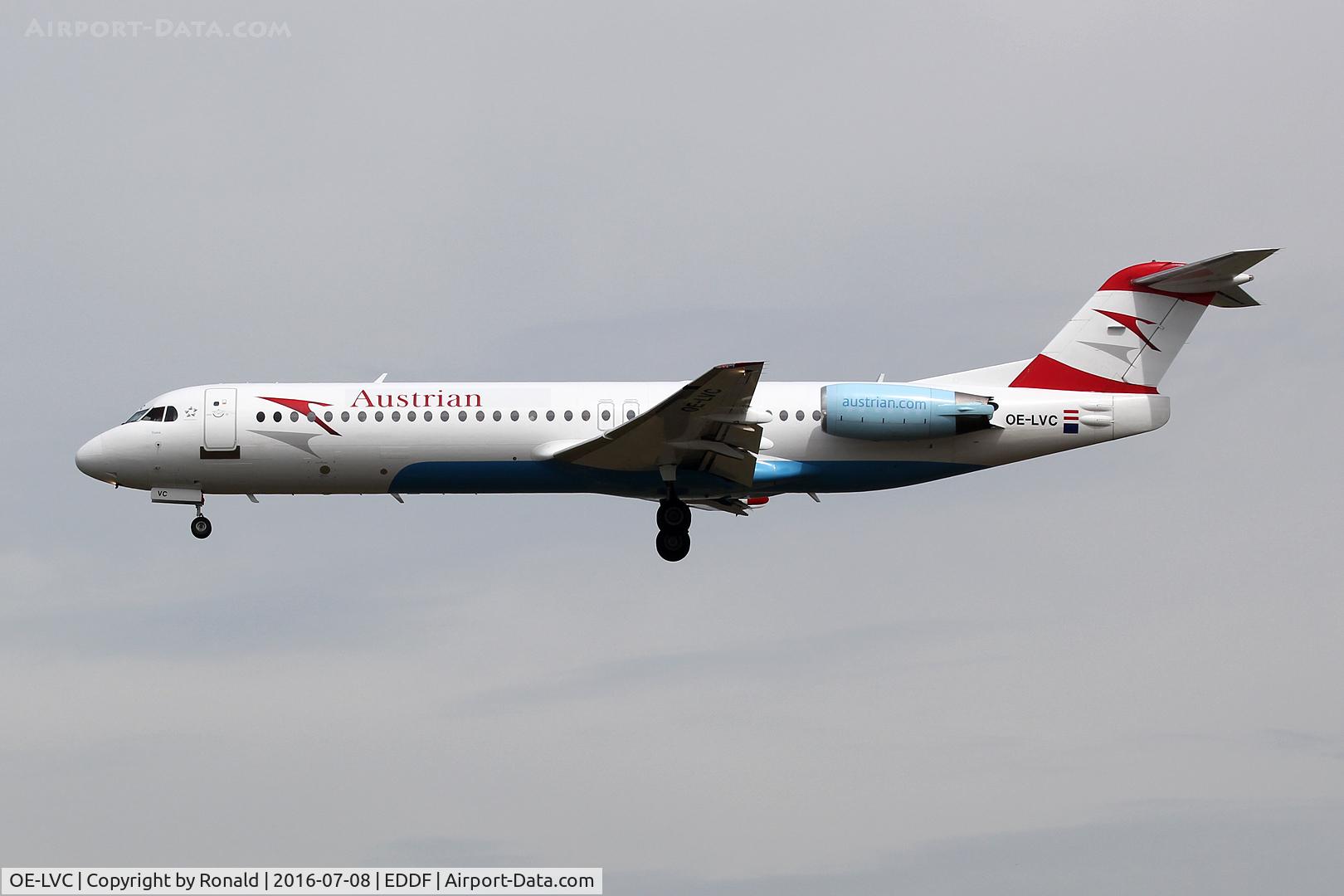 OE-LVC, 1993 Fokker 100 (F-28-0100) C/N 11446, at fra