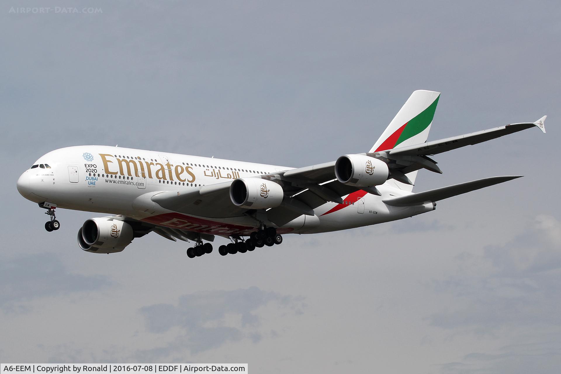 A6-EEM, 2013 Airbus A380-861 C/N 134, at fra