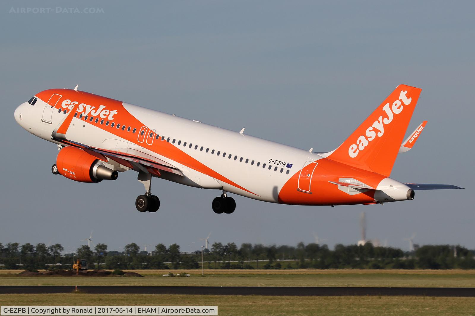 G-EZPB, 2015 Airbus A320-214 C/N 6977, at spl