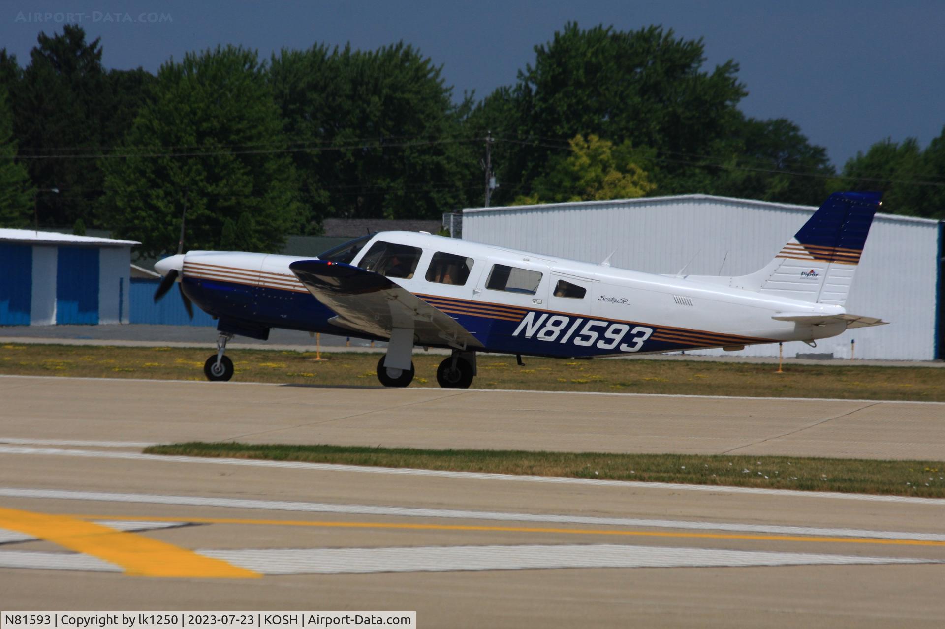N81593, 1980 Piper PA-32R-301 C/N 32R-8013044, This Piper Saratoga has landed for EAA AirVenture 2023