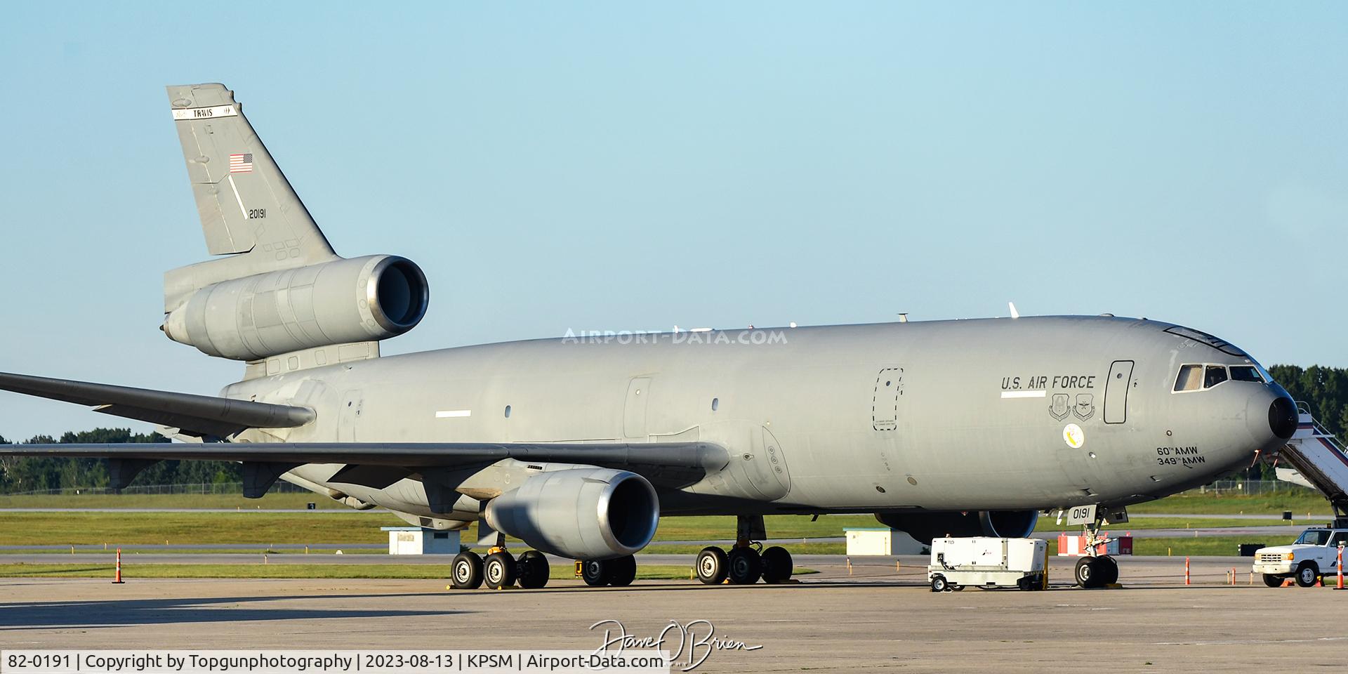 82-0191, 1983 McDonnell Douglas KC-10A Extender C/N 48213, BLUE15 sitting on the ramp