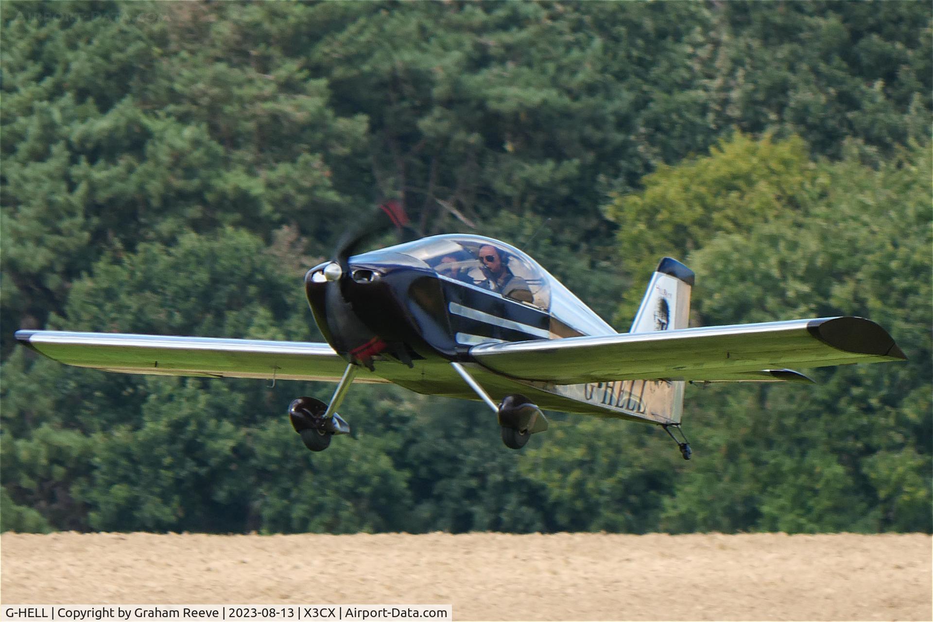G-HELL, 2015 Sonex 3300 C/N LAA 337-15182, Departing from Northrepps.