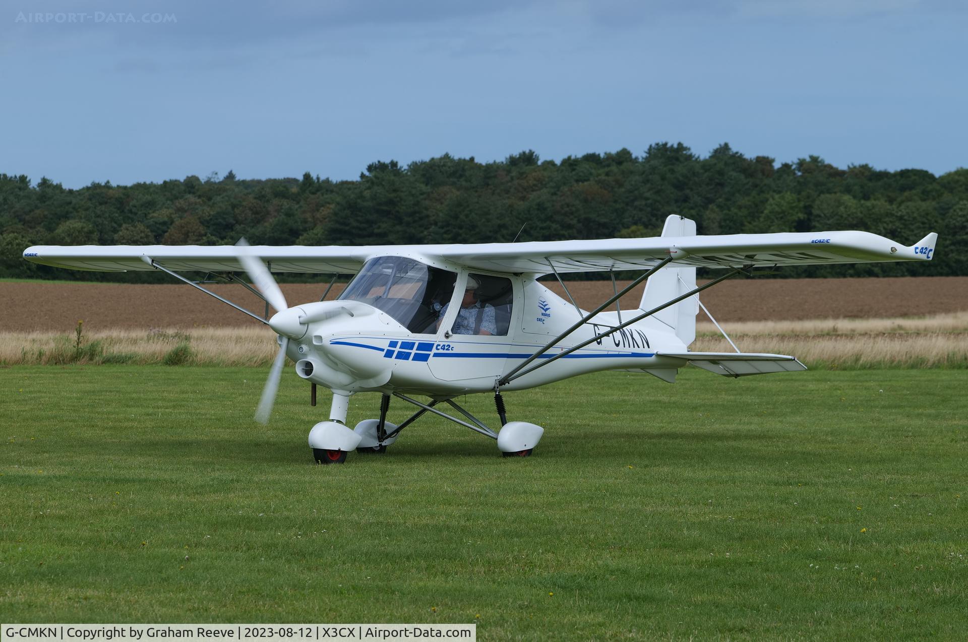 G-CMKN, 2022 Comco Ikarus C42 FB80 Charlie C/N 2203-7681, Parked at Northrepps.