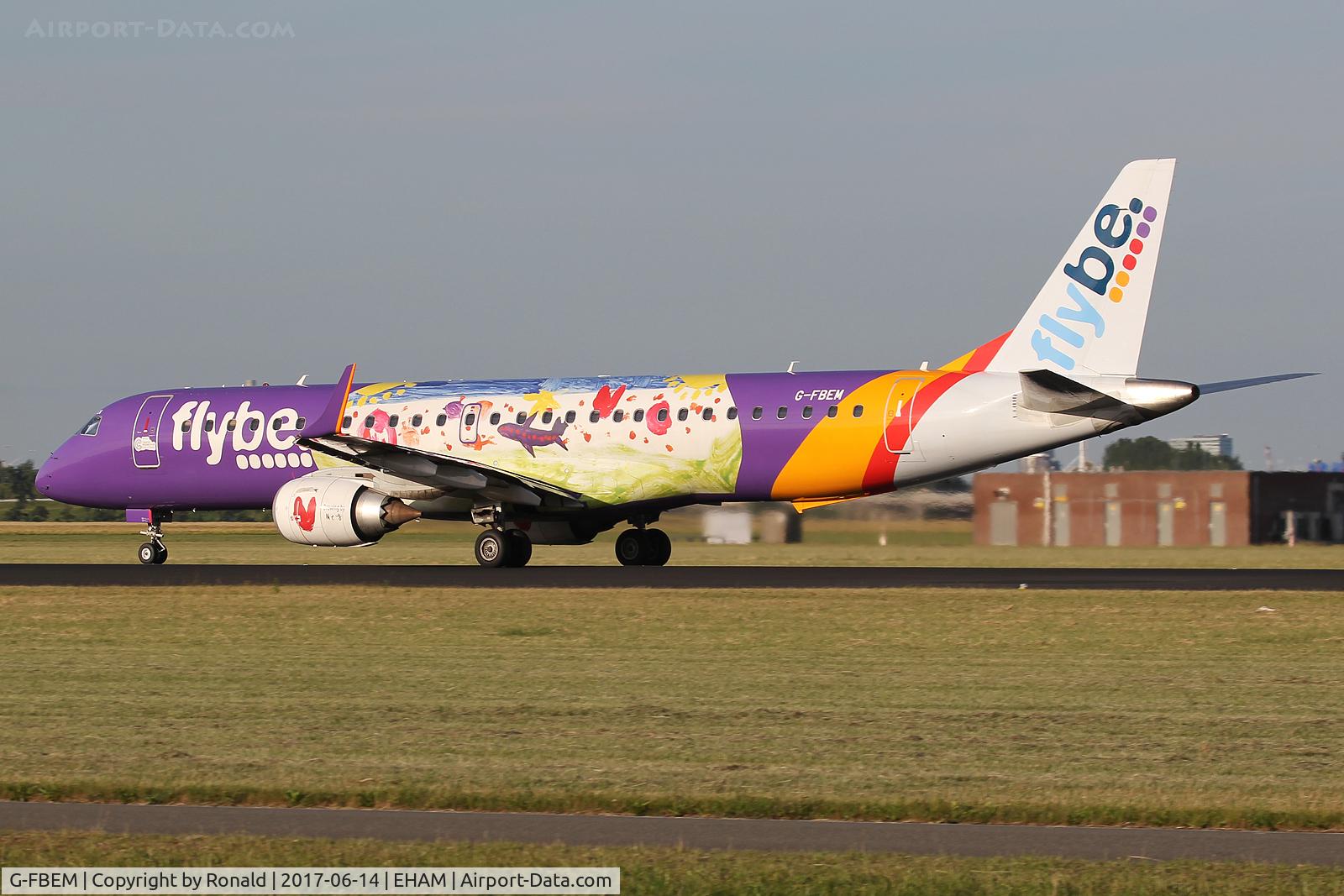 G-FBEM, 2008 Embraer 195LR (ERJ-190-200LR) C/N 19000204, at spl