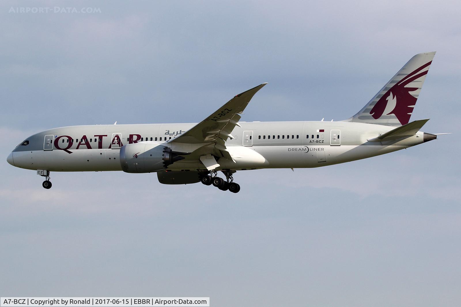 A7-BCZ, 2015 Boeing 787-8 Dreamliner Dreamliner C/N 38344, at bru
