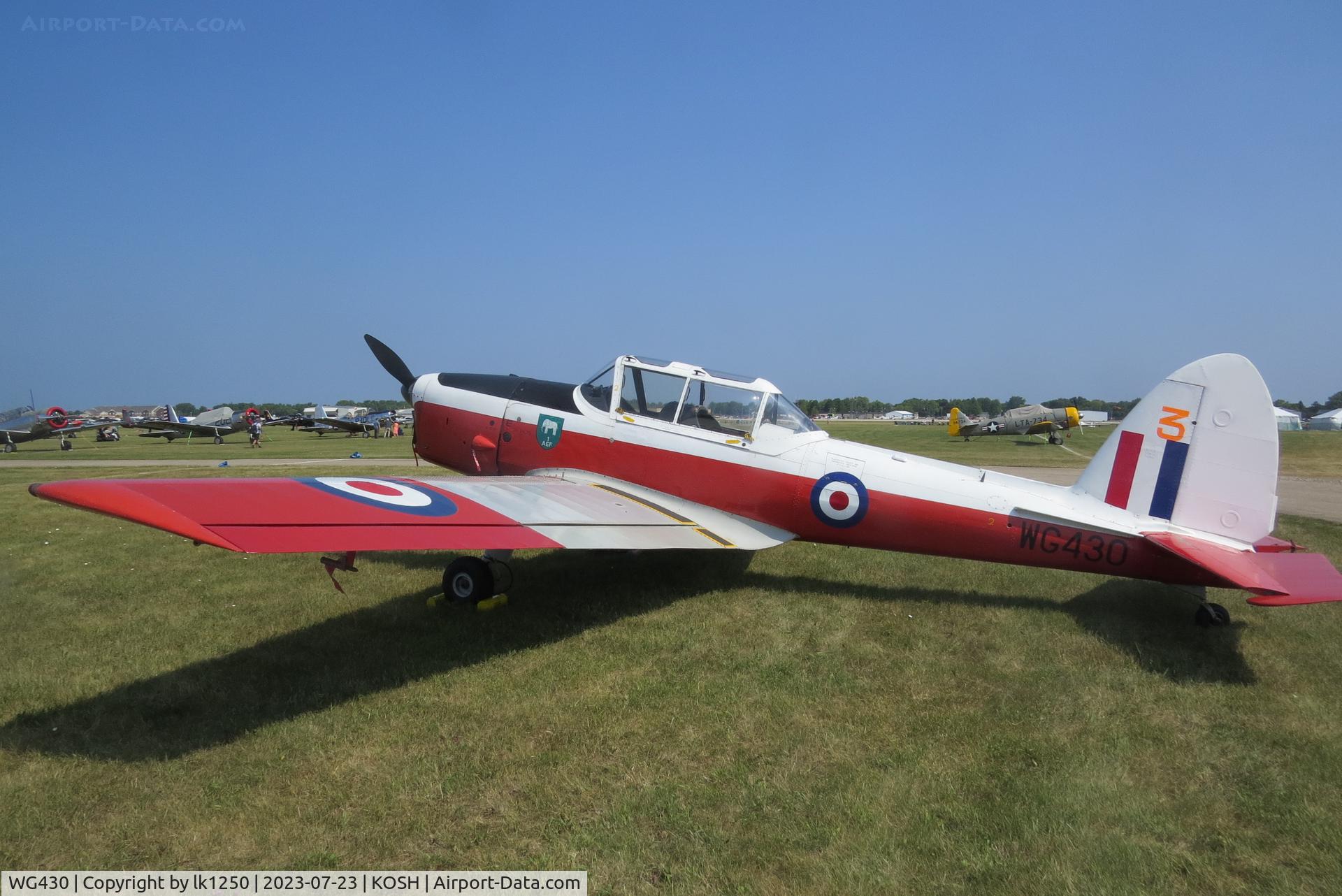 WG430, 1951 De Havilland DHC-1 Chipmunk 22 C/N C1/0504, This plane was at EAA AirVenture 2023 as N430WG