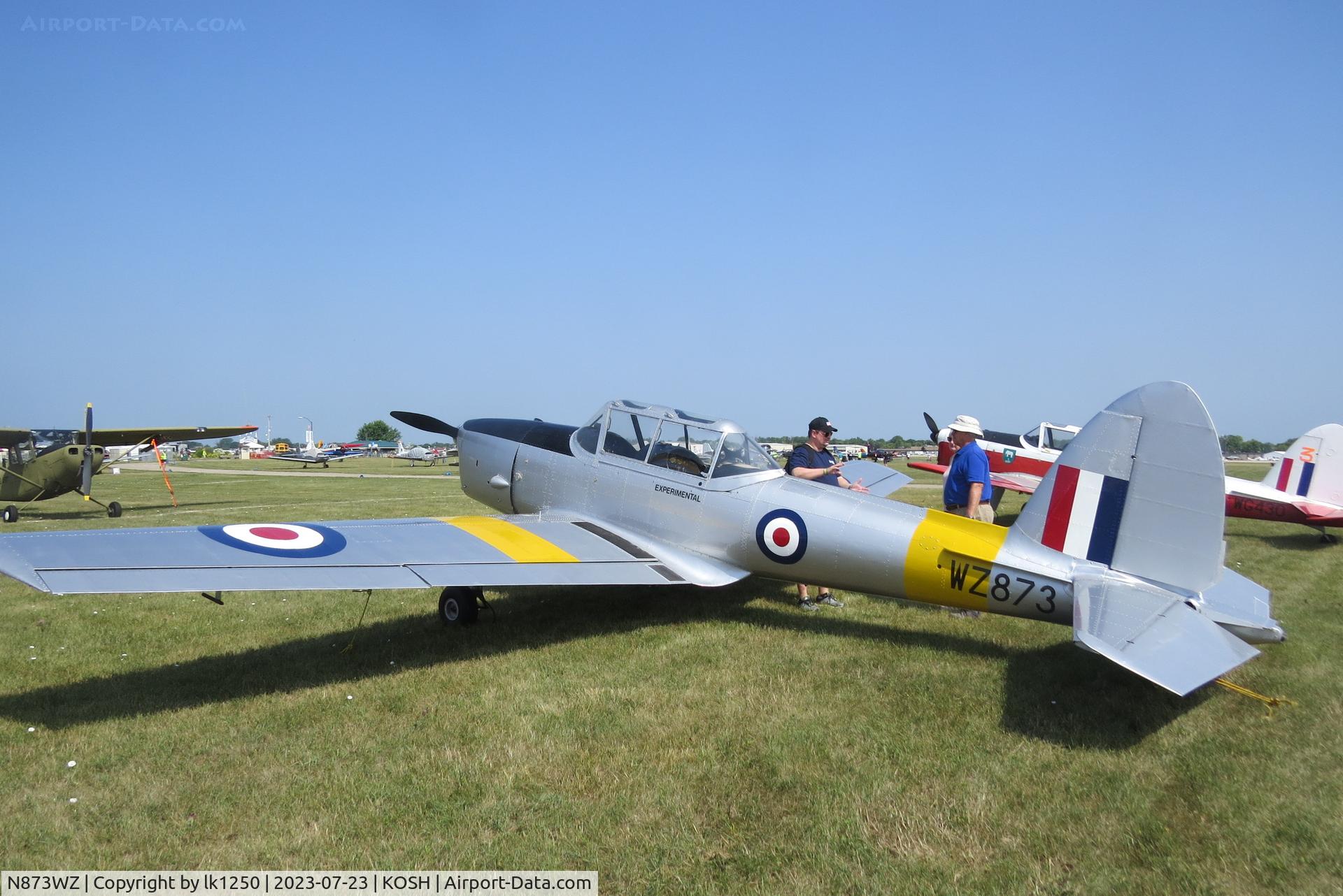 N873WZ, 1953 De Havilland DHC-1 Chipmunk T.10 C/N C1/0907, The Chipmunk N873WZ was painted as RAF WZ873 and visited EAA AirVenture 2023.