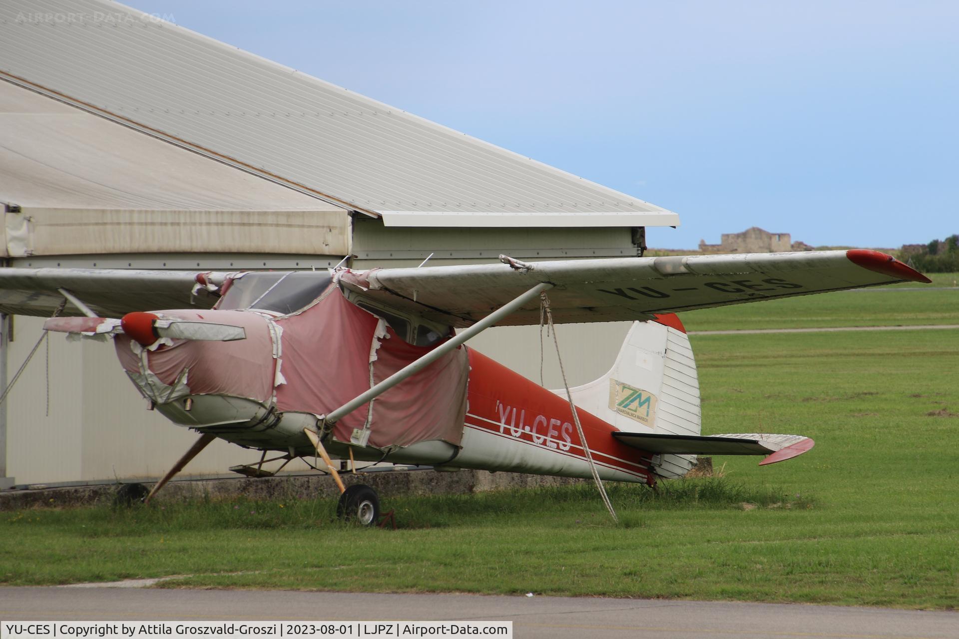 YU-CES, 1953 Cessna 170B C/N 25928, LJPZ - Portorož Airport, Slovenia