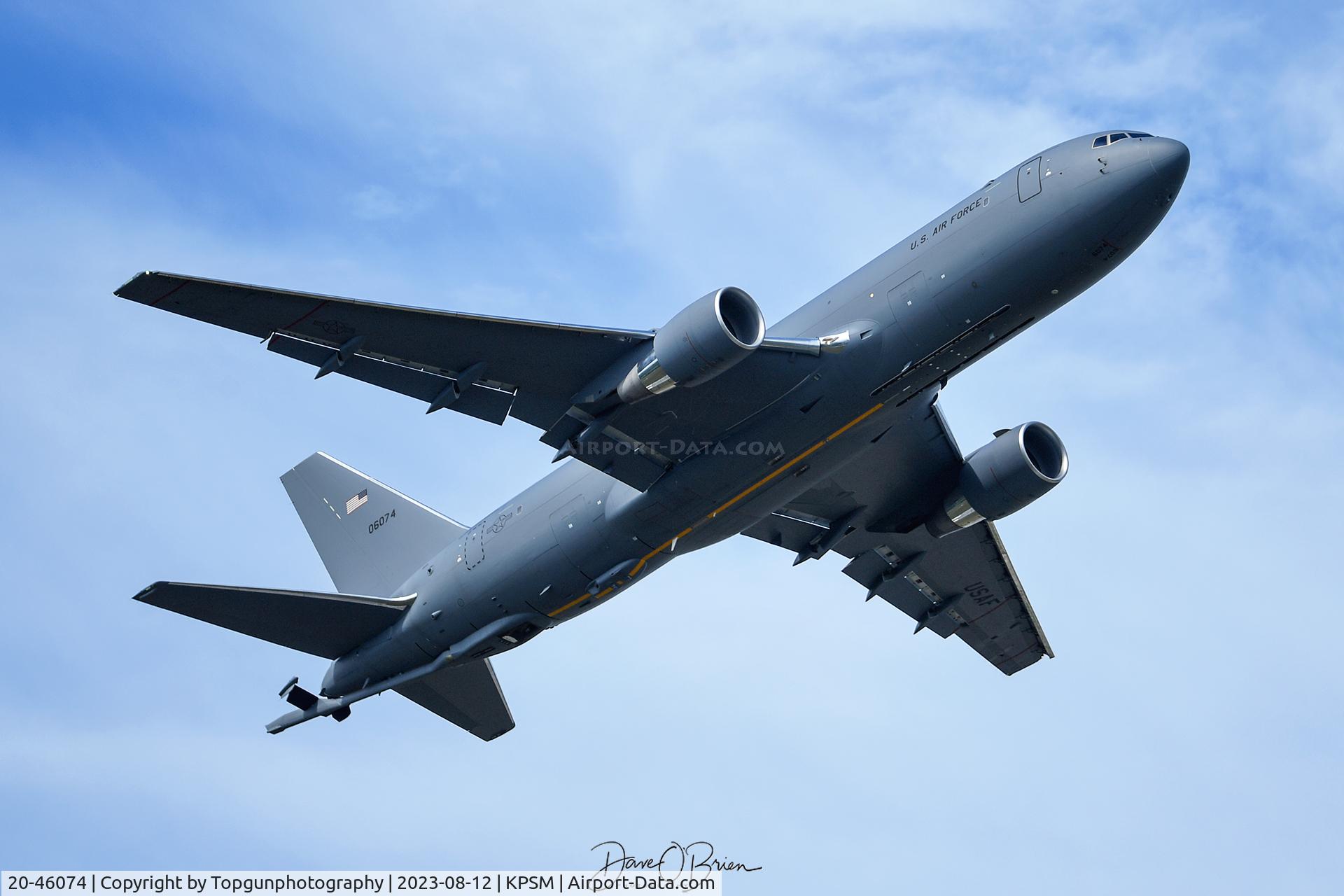 20-46074, 2021 Boeing KC-46A Pegasus C/N 1259, NICE24 departing RW16