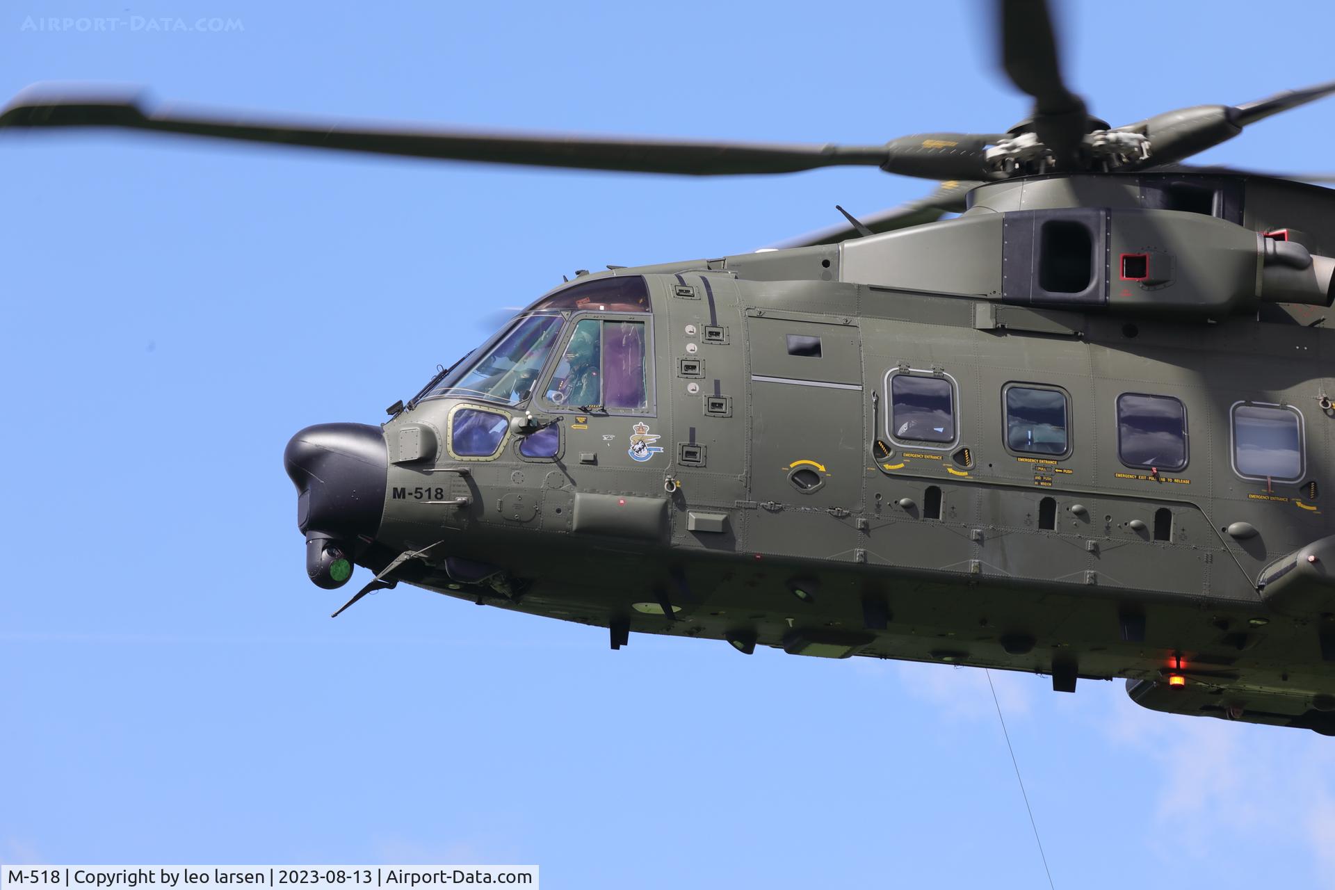 M-518, 2009 AgustaWestland EH-101 Mk.512 Merlin Joint Supporter C/N 50225/DEN18, Værløse 13.8.2023