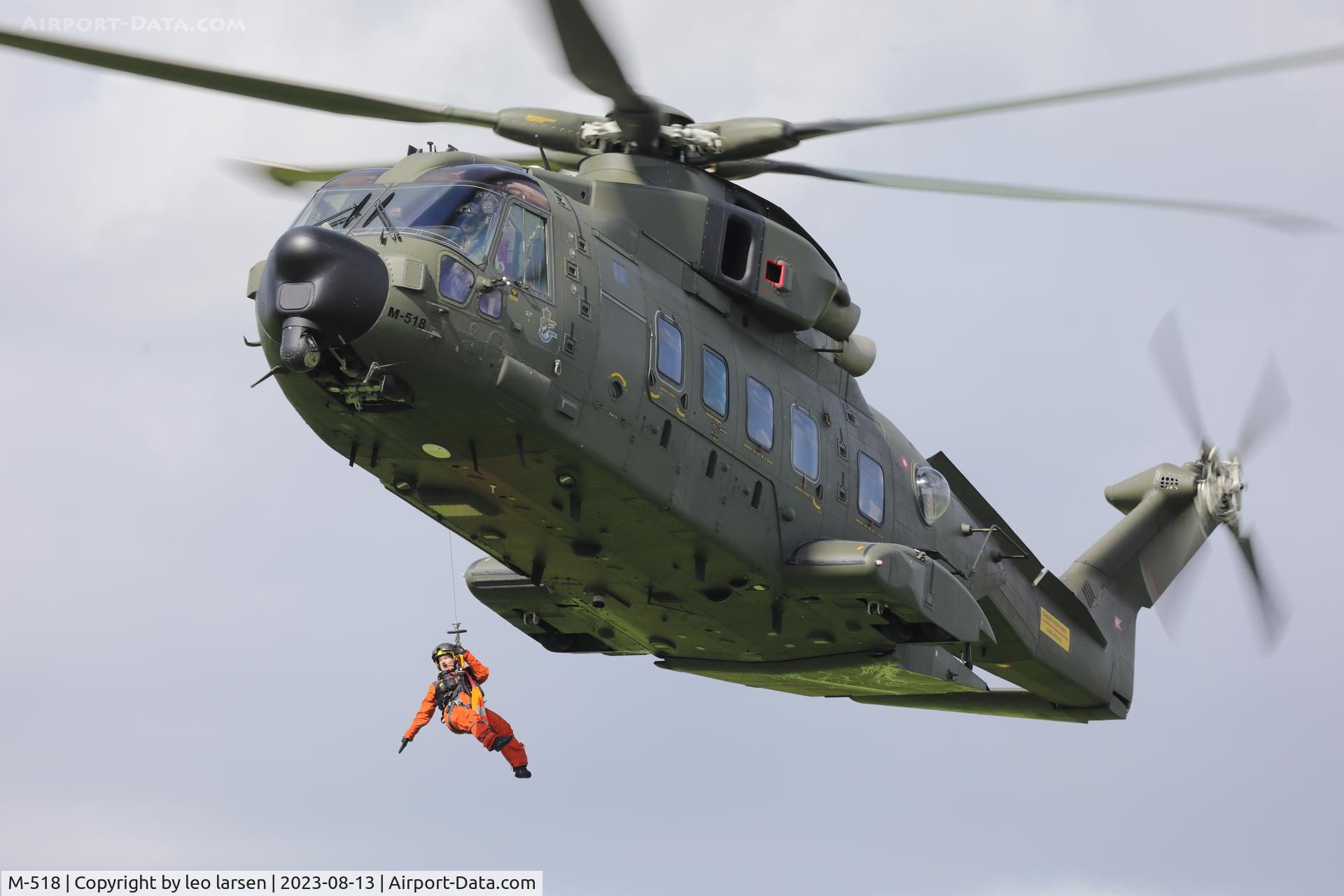 M-518, 2009 AgustaWestland EH-101 Mk.512 Merlin Joint Supporter C/N 50225/DEN18, Værløse 13.8.2023