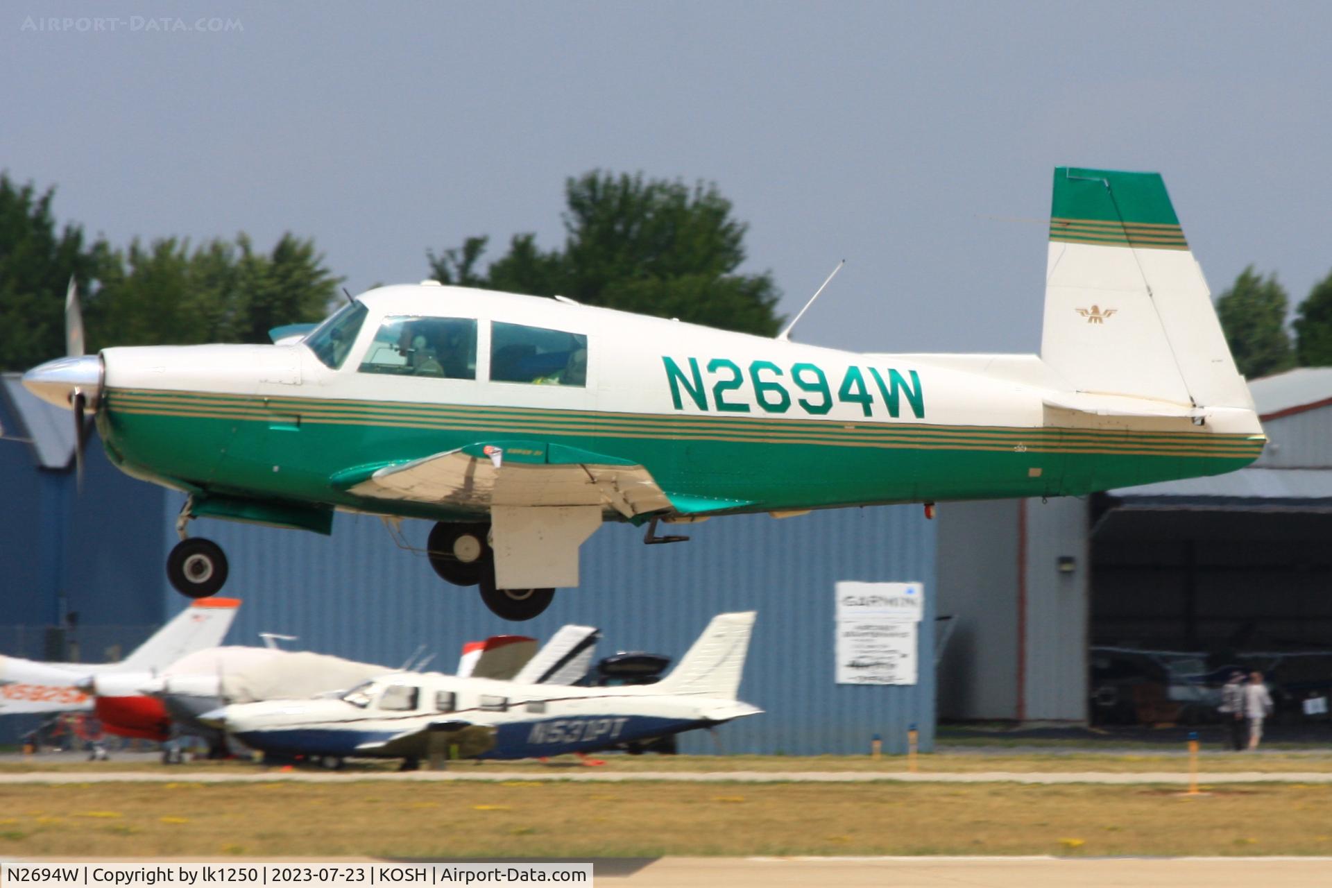 N2694W, 1966 Mooney M20E C/N 1009, This Mooney M20E landed for EAA AirVenture 2023
