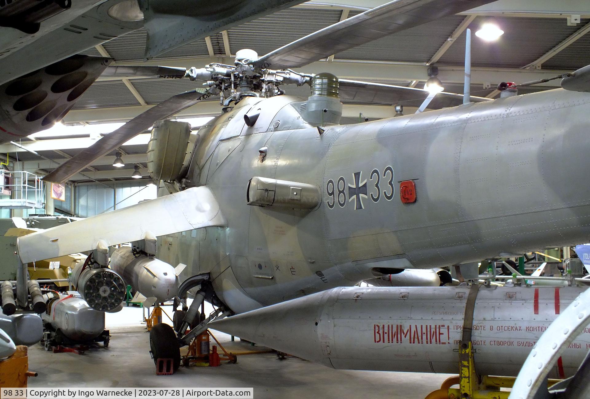 98 33, Mil Mi-24P Hind F C/N 340330, Mil Mi-24P HIND-F at the Wehrtechnische Studiensammlung (WTS), Koblenz