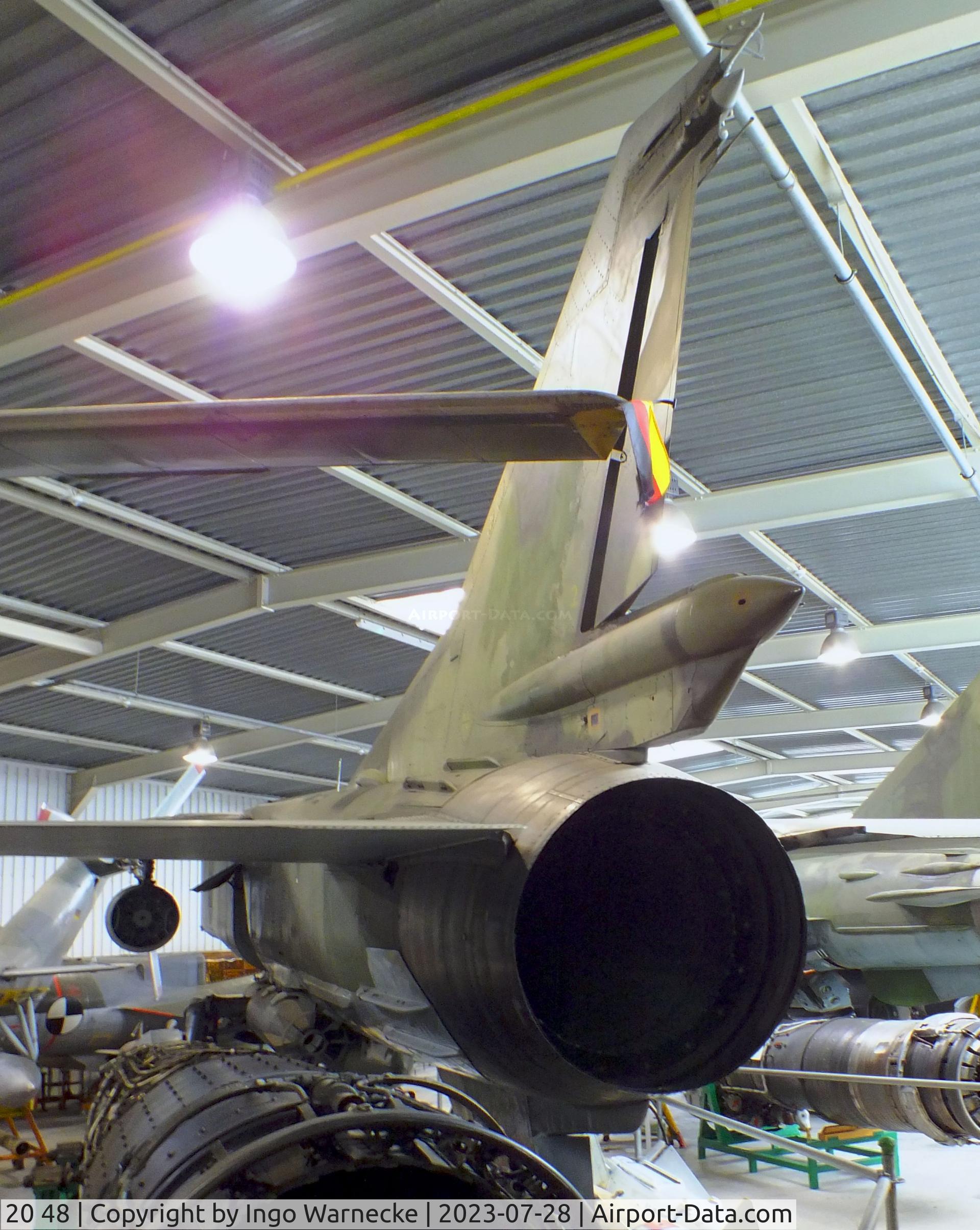 20 48, Mikoyan-Gurevich MiG-23BN C/N 0393214218, Mikoyan i Gurevich MiG-23BN FLOGGER-H at the Wehrtechnische Studiensammlung (WTS), Koblenz