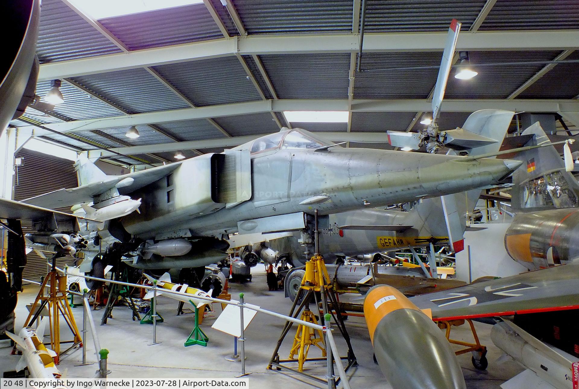 20 48, Mikoyan-Gurevich MiG-23BN C/N 0393214218, Mikoyan i Gurevich MiG-23BN FLOGGER-H at the Wehrtechnische Studiensammlung (WTS), Koblenz