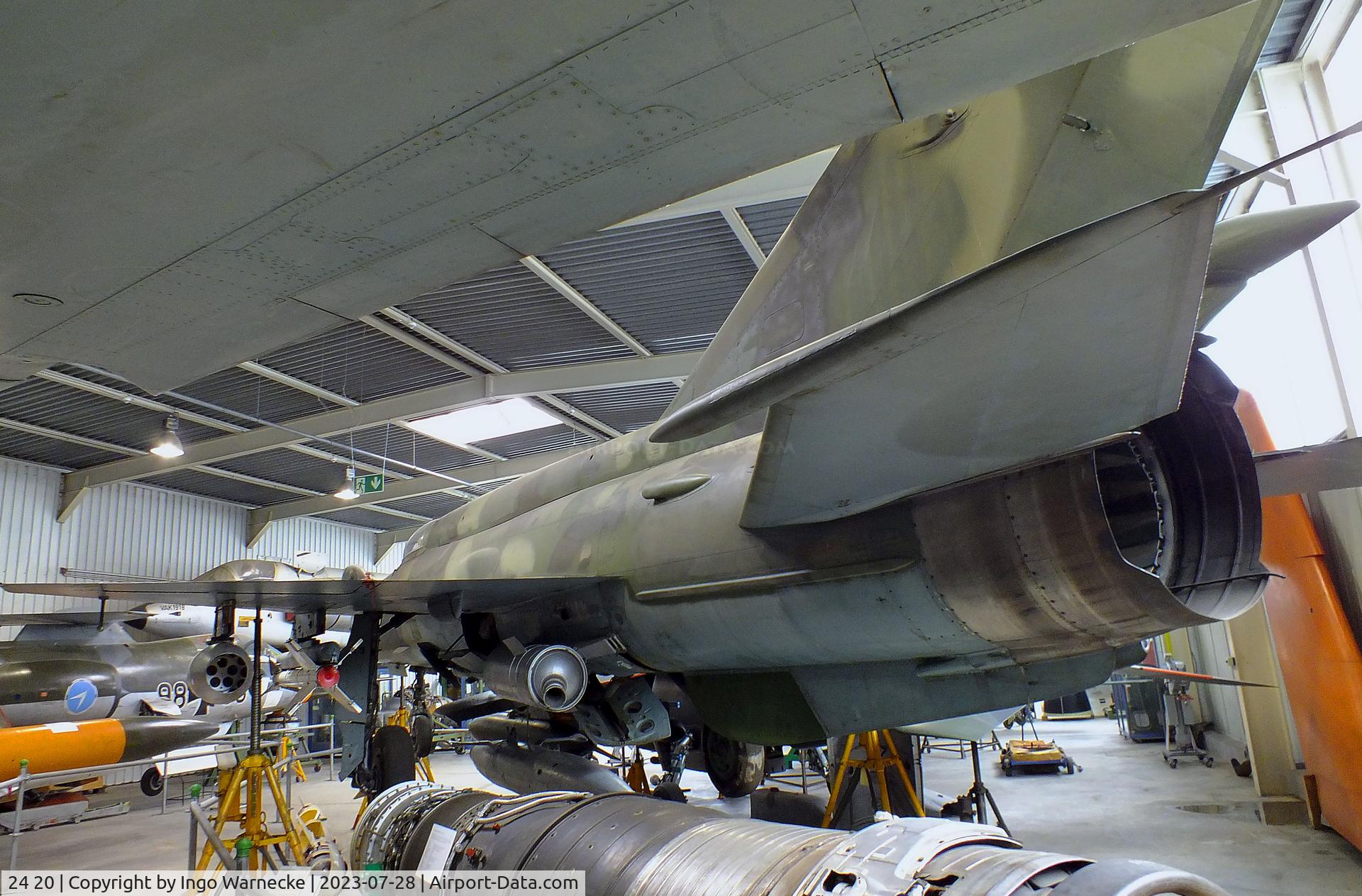24 20, Mikoyan-Gurevich MiG-21bis C/N 75051402/3311, Mikoyan i Gurevich MiG-21bis SAU FISHBED-N at the Wehrtechnische Studiensammlung (WTS), Koblenz