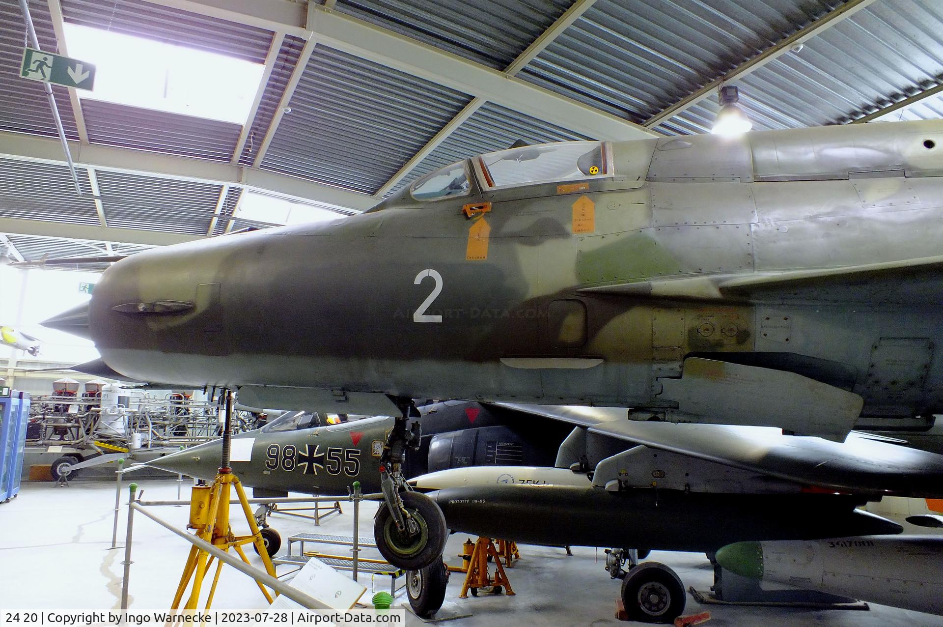 24 20, Mikoyan-Gurevich MiG-21bis C/N 75051402/3311, Mikoyan i Gurevich MiG-21bis SAU FISHBED-N at the Wehrtechnische Studiensammlung (WTS), Koblenz