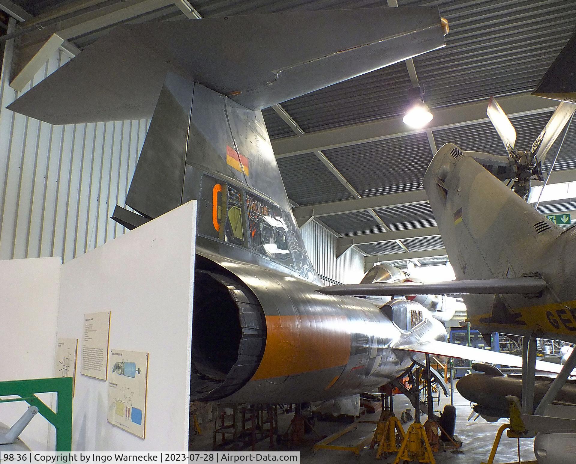 98 36, Lockheed (Fokker) F-104G Starfighter C/N 683-8100, Lockheed F-104G CCV (Control Configured Vehicle) at the Wehrtechnische Studiensammlung (WTS), Koblenz