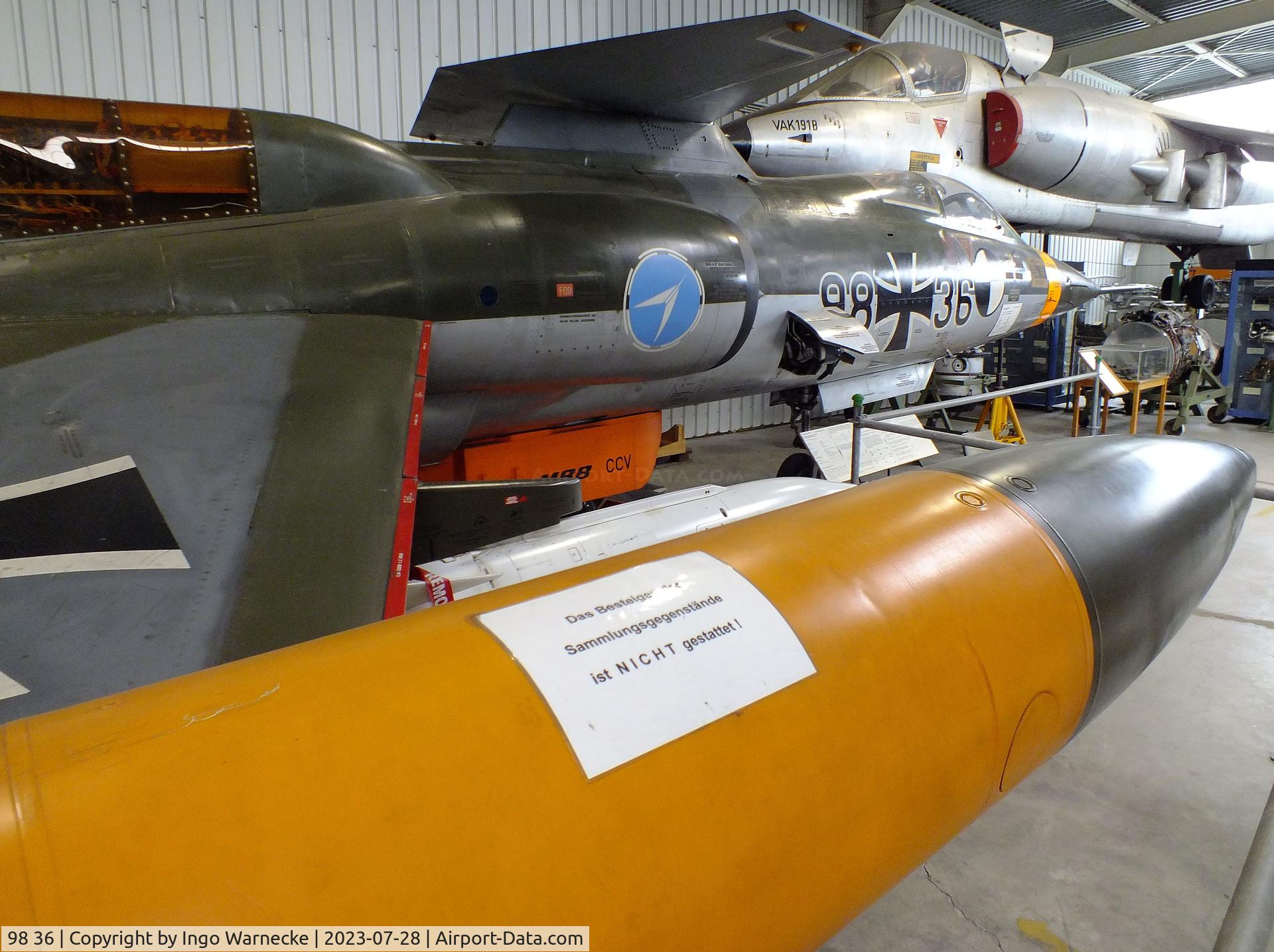 98 36, Lockheed (Fokker) F-104G Starfighter C/N 683-8100, Lockheed F-104G CCV (Control Configured Vehicle) at the Wehrtechnische Studiensammlung (WTS), Koblenz