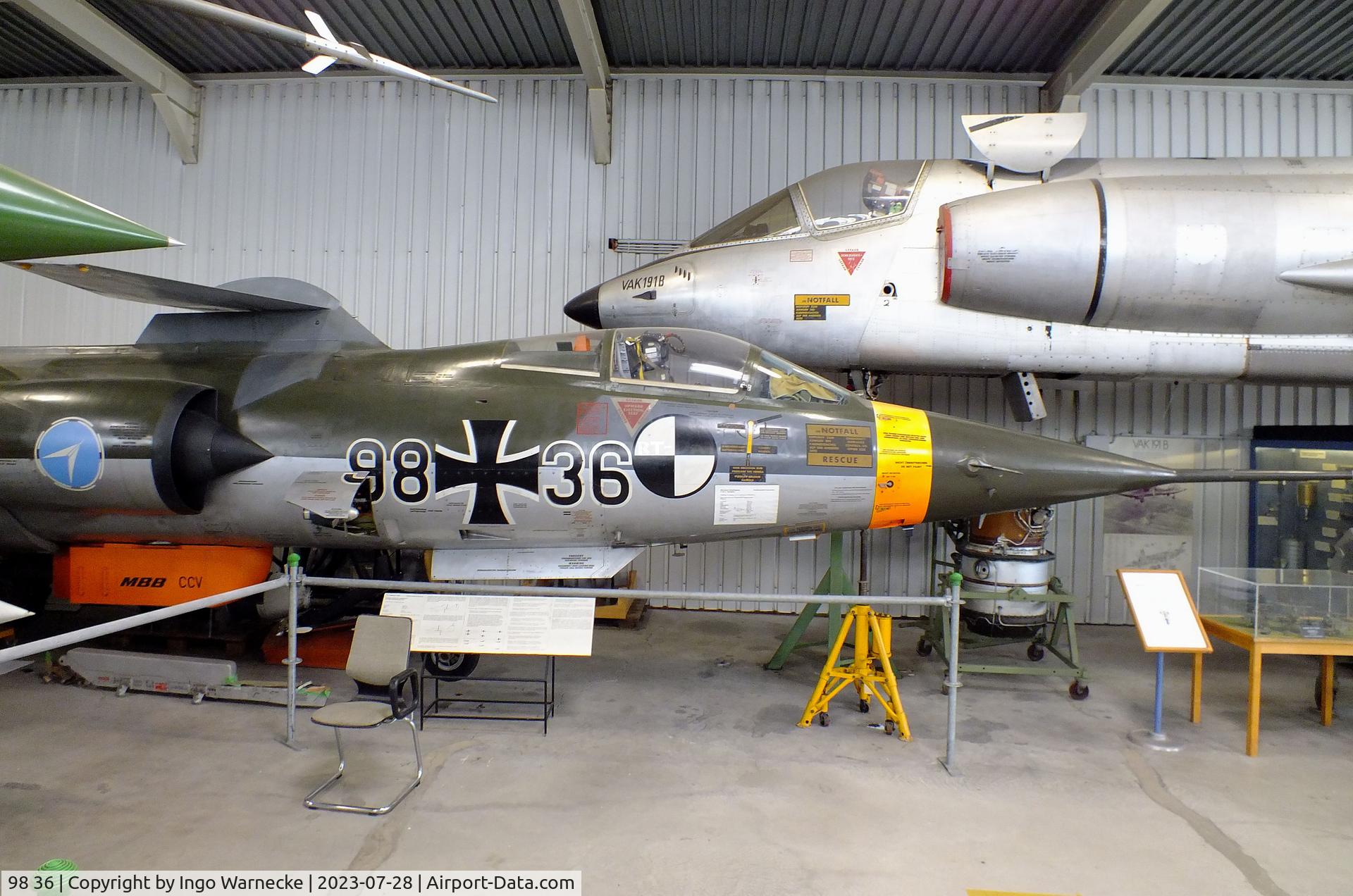 98 36, Lockheed (Fokker) F-104G Starfighter C/N 683-8100, Lockheed F-104G CCV (Control Configured Vehicle) at the Wehrtechnische Studiensammlung (WTS), Koblenz